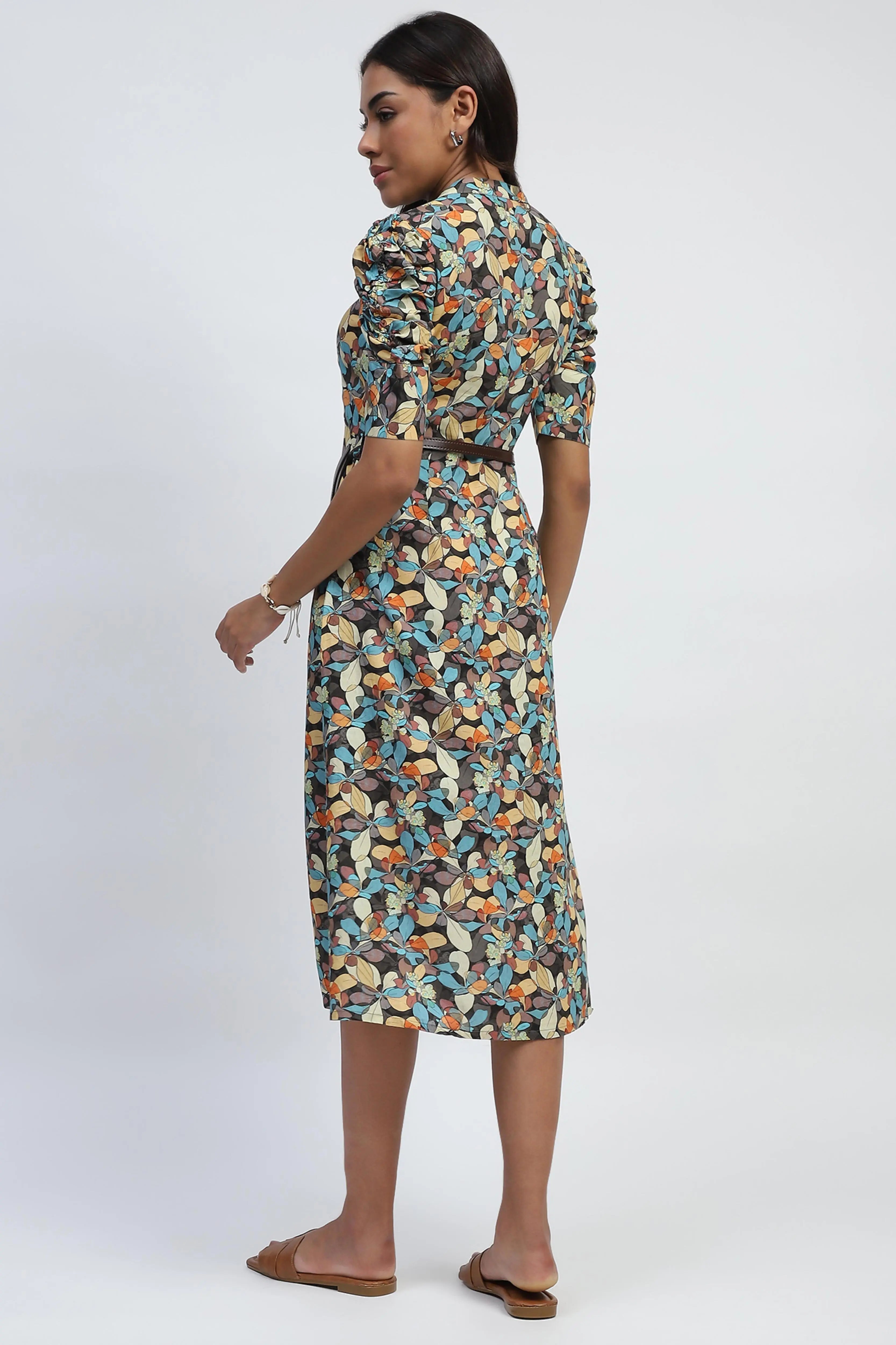 Multi Digital Print Modal Rayon Dress - Global Republic