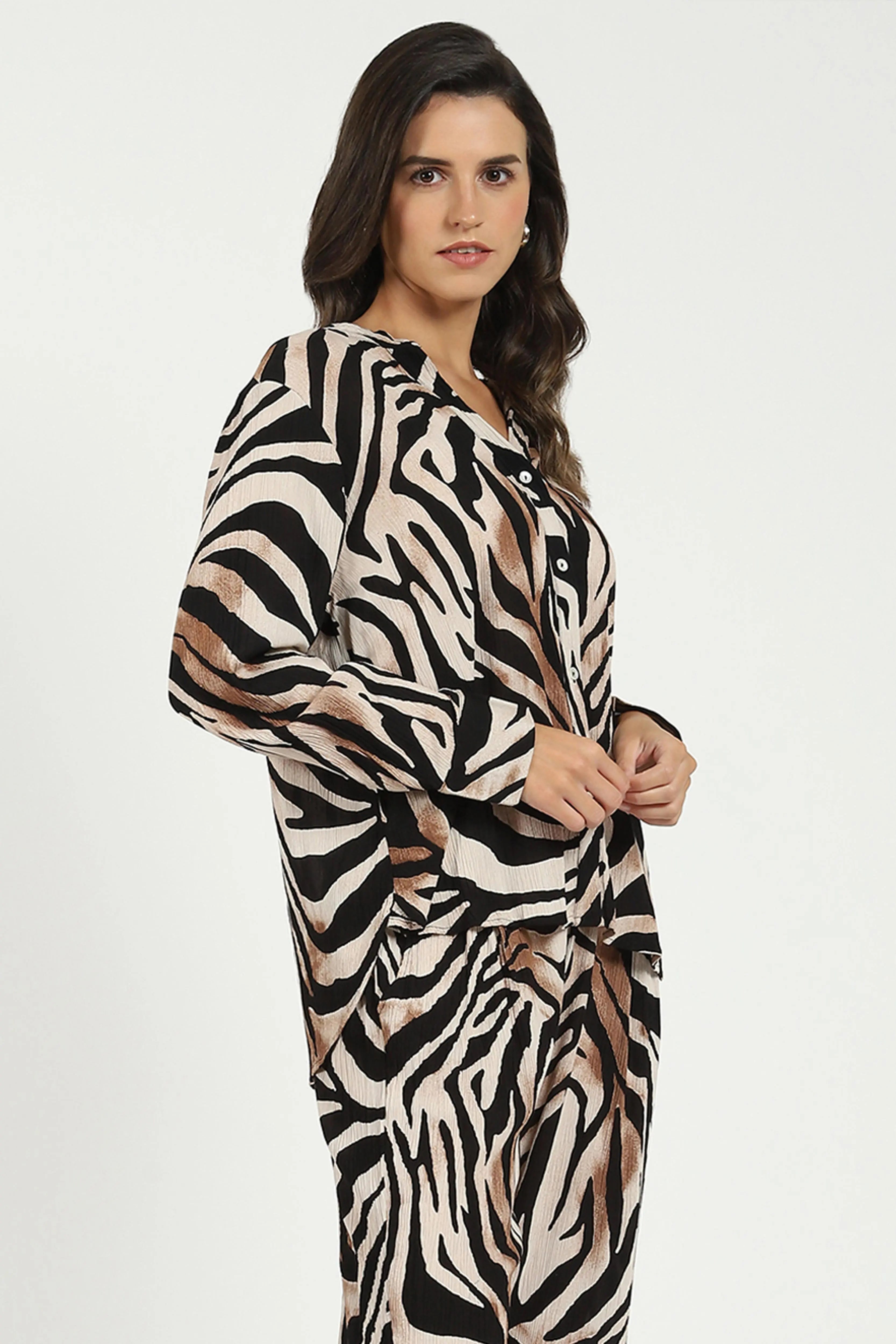 Leopard Print Viscose Shirt - Global Republic
