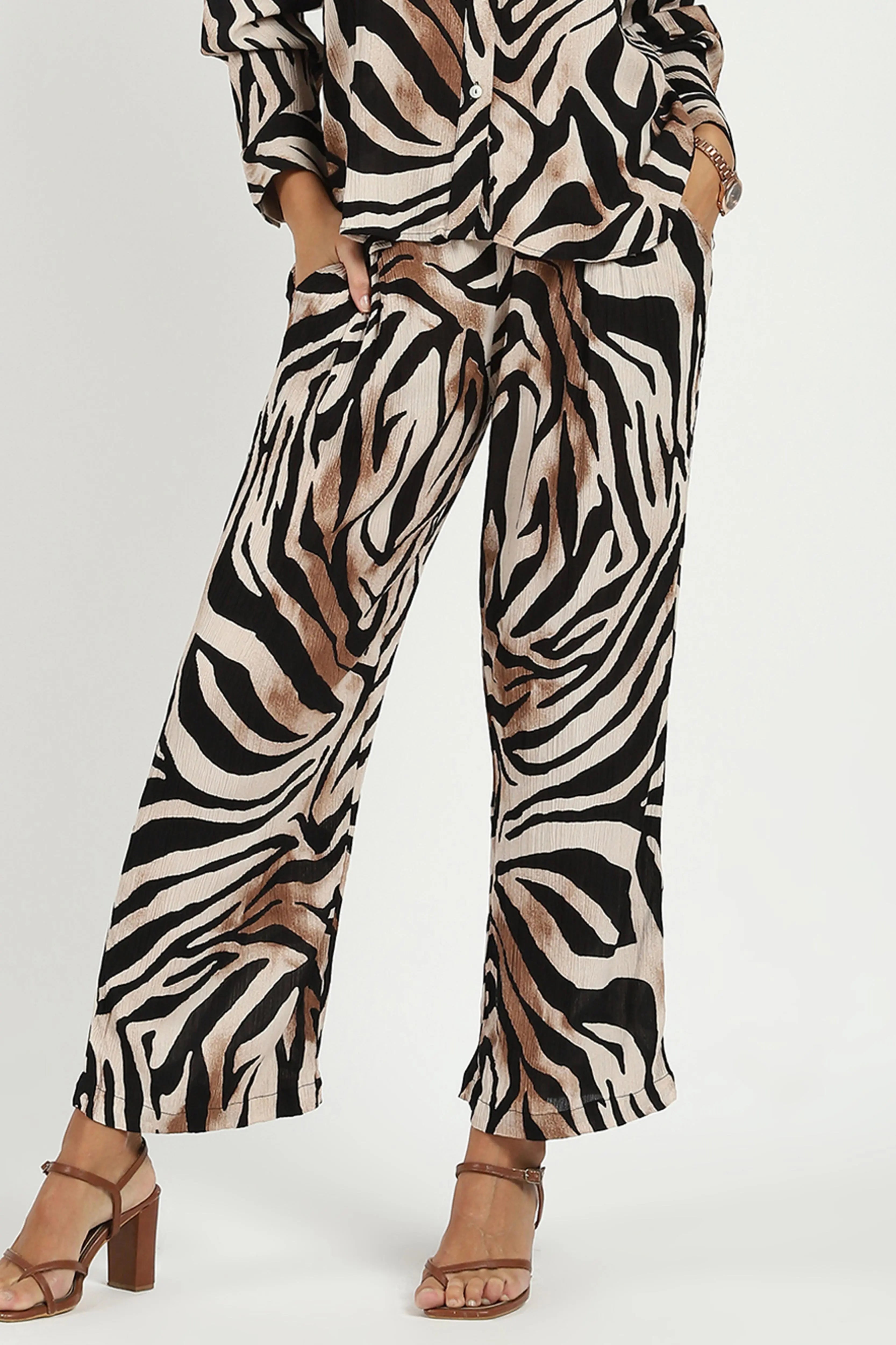 Leopard Print Viscose Lower - Global Republic
