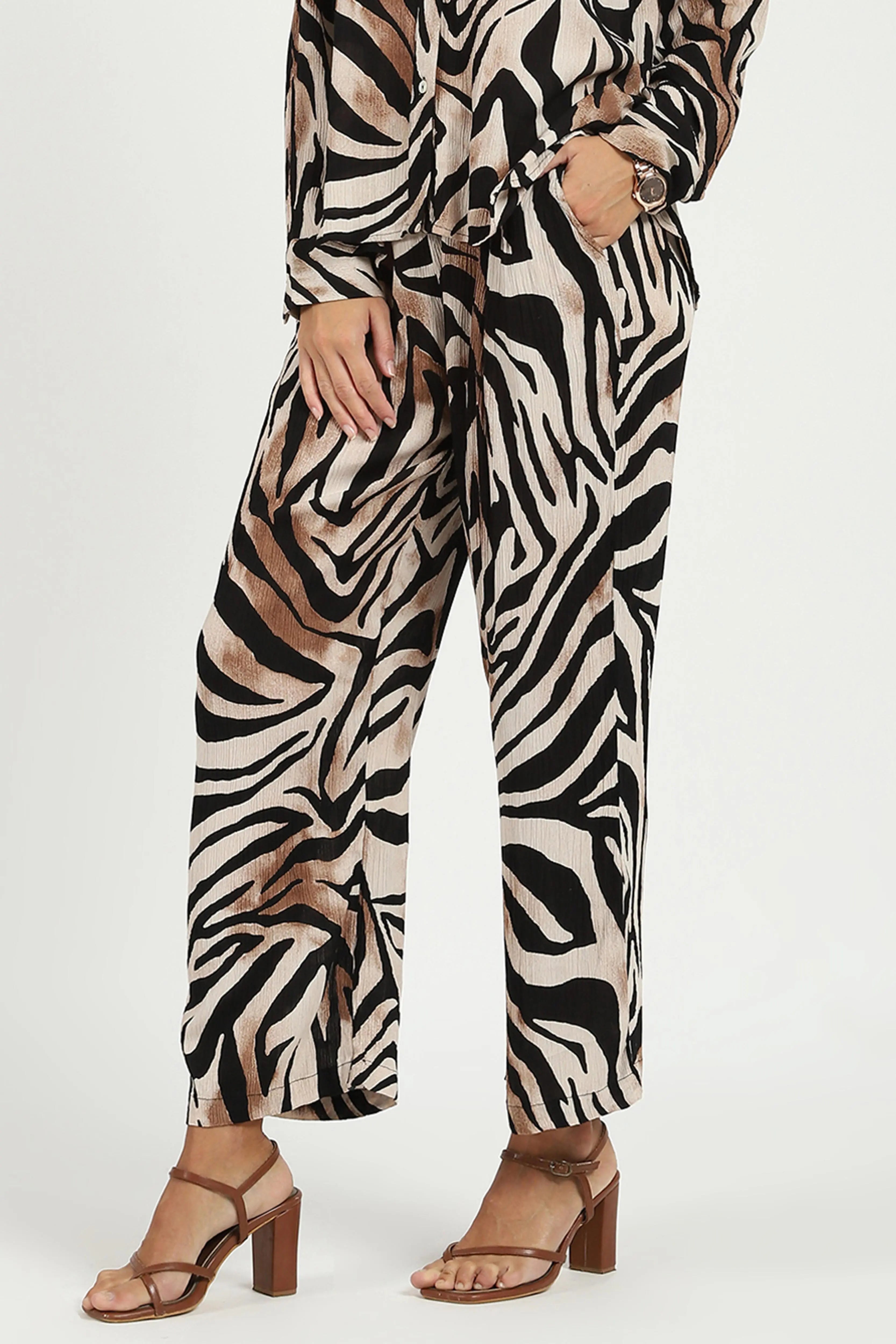 Leopard Print Viscose Lower - Global Republic