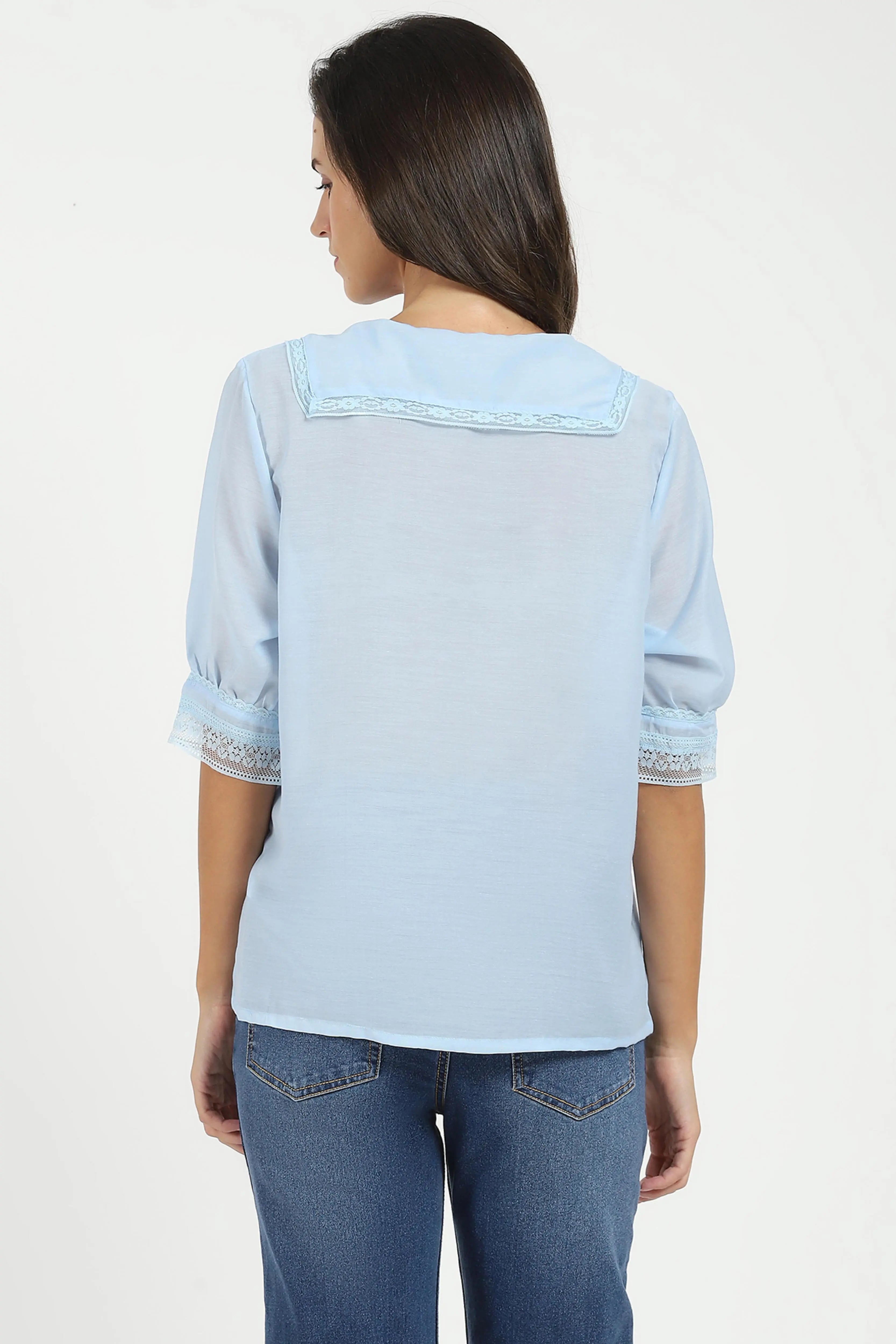 Blue Solid Top - Global Republic