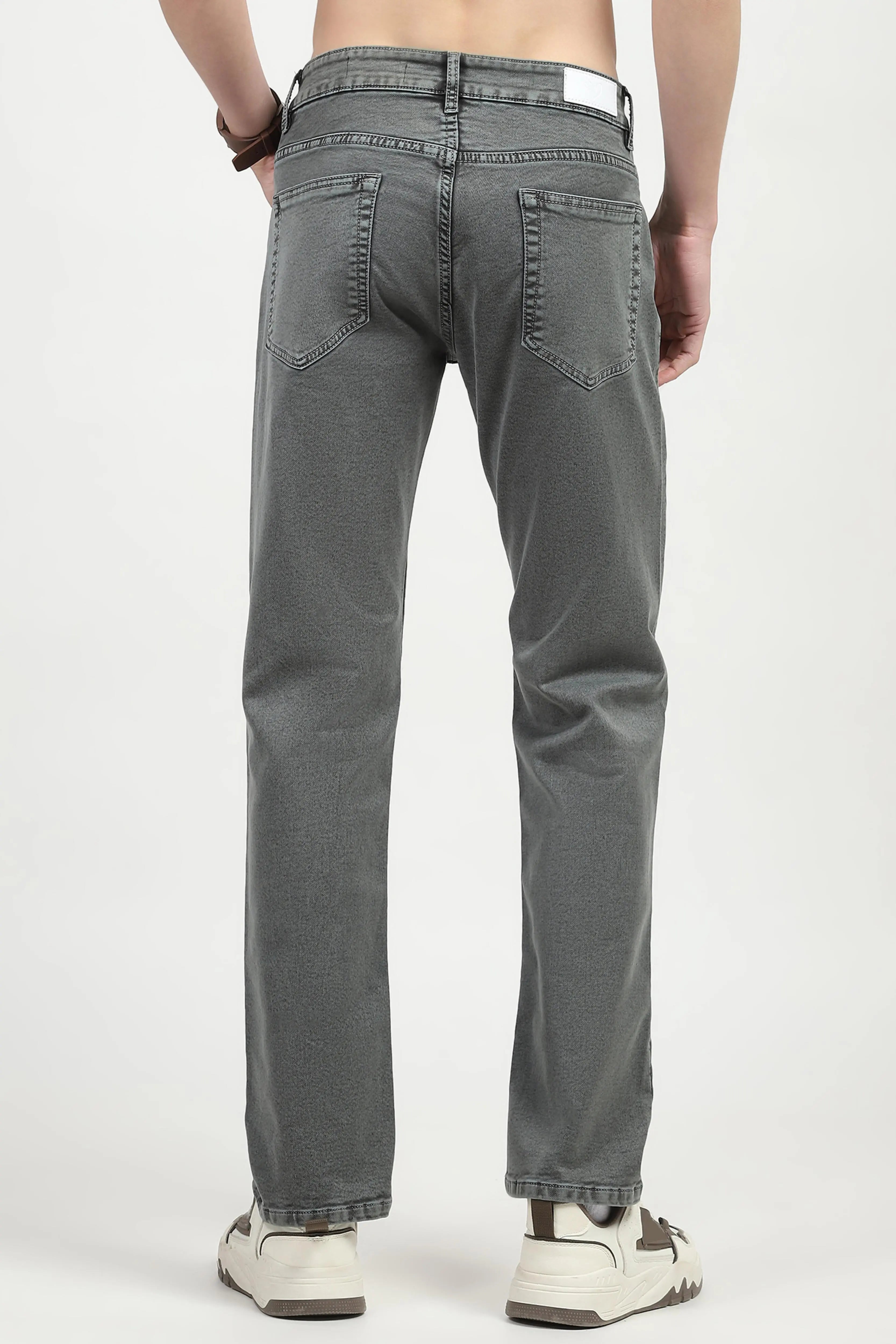 Olive Cotton Regular Fit Jeans - Global Republic