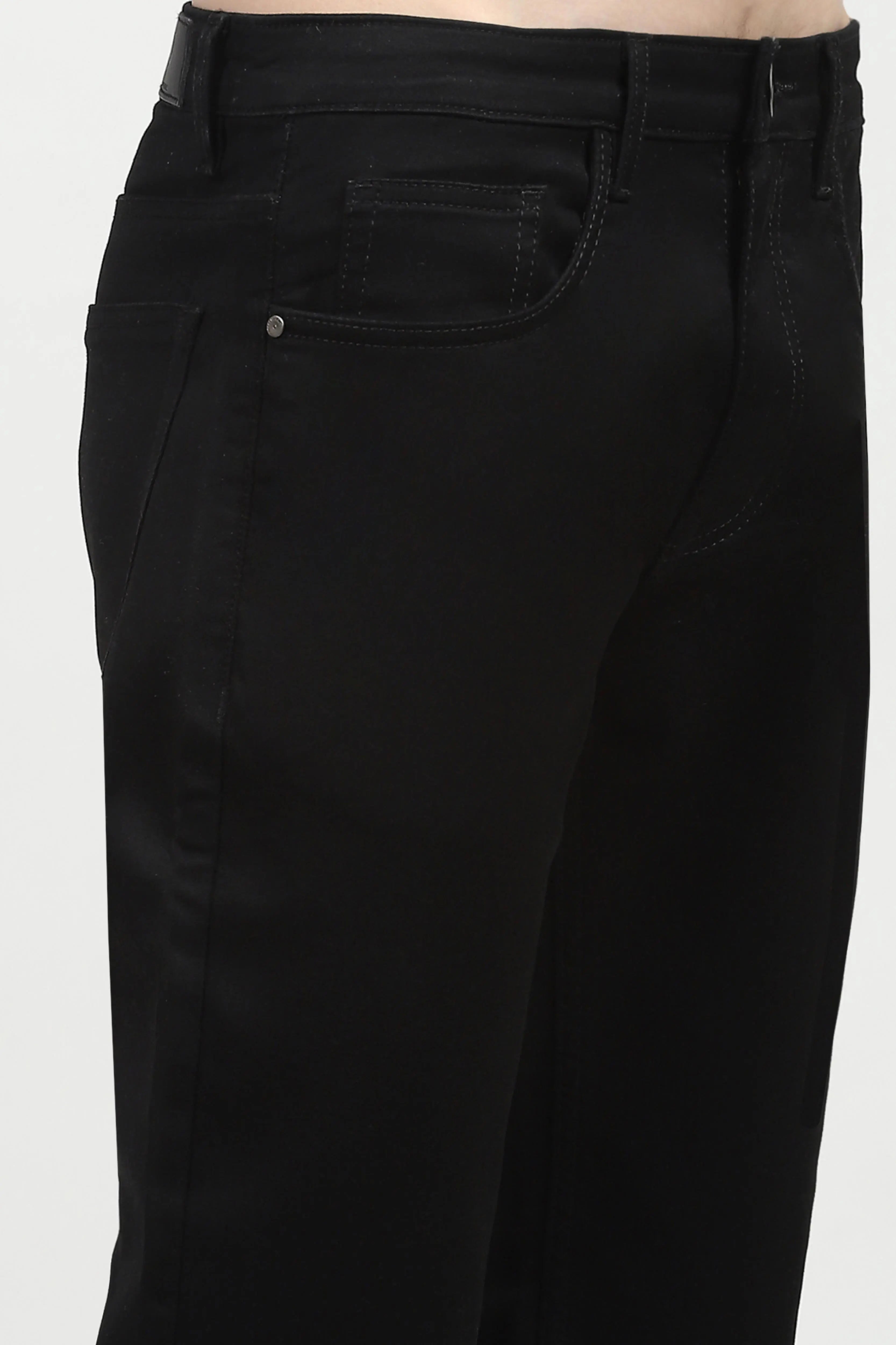 Black Cotton Regular Fit Jeans - Global Republic