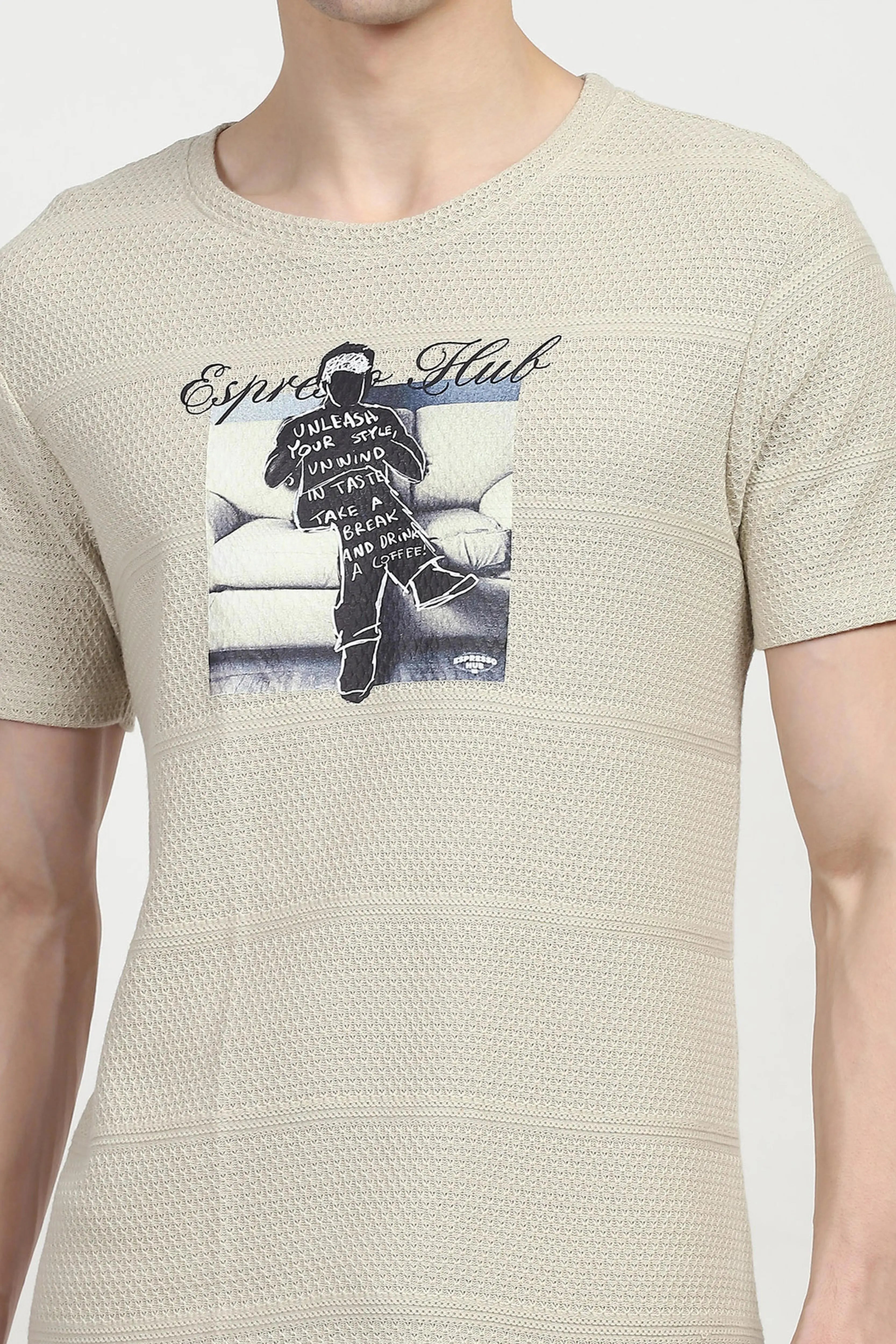 Beige Graphic Print Co-ord Set - Global Republic