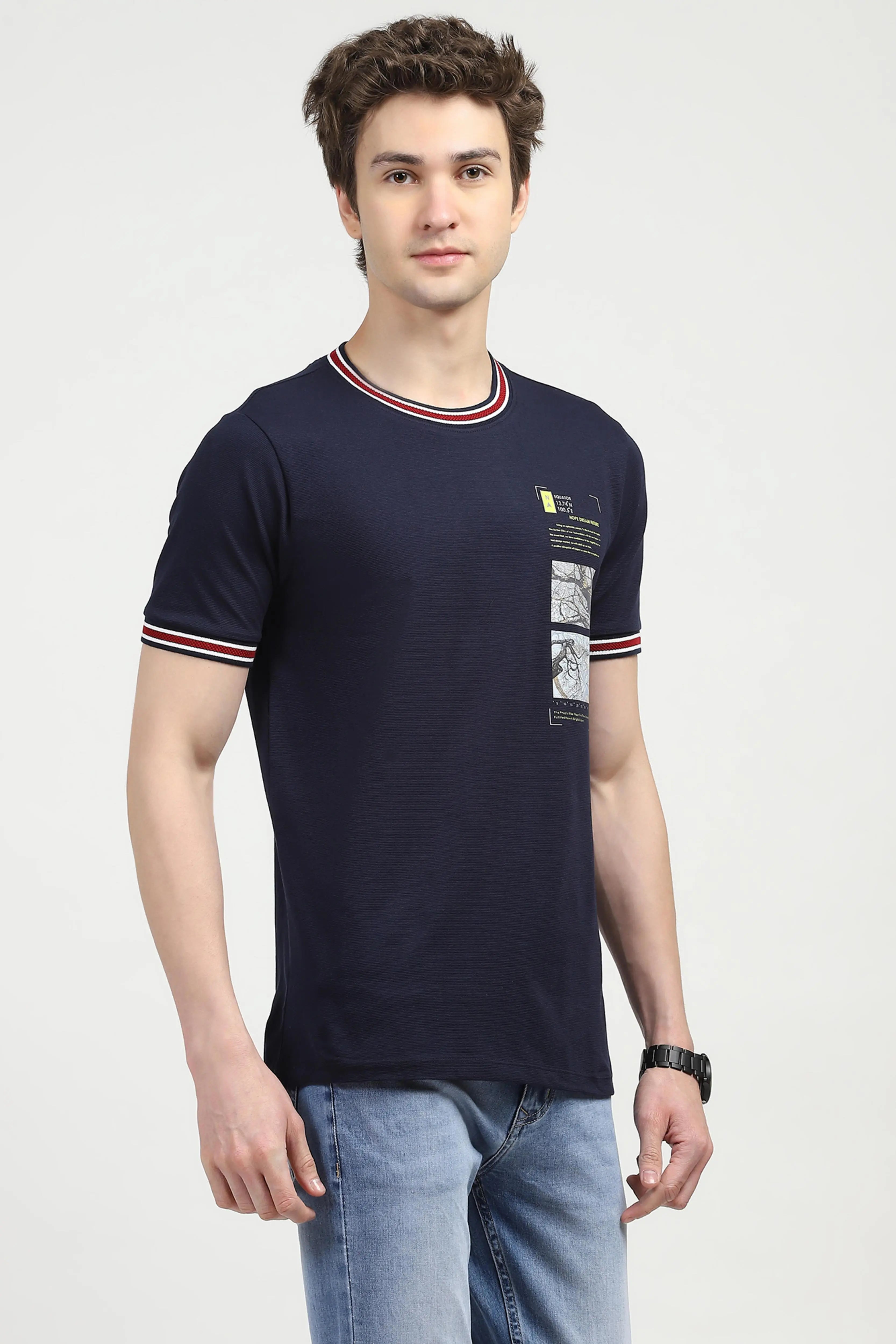 Navy Graphic Print T-shirt - Global Republic