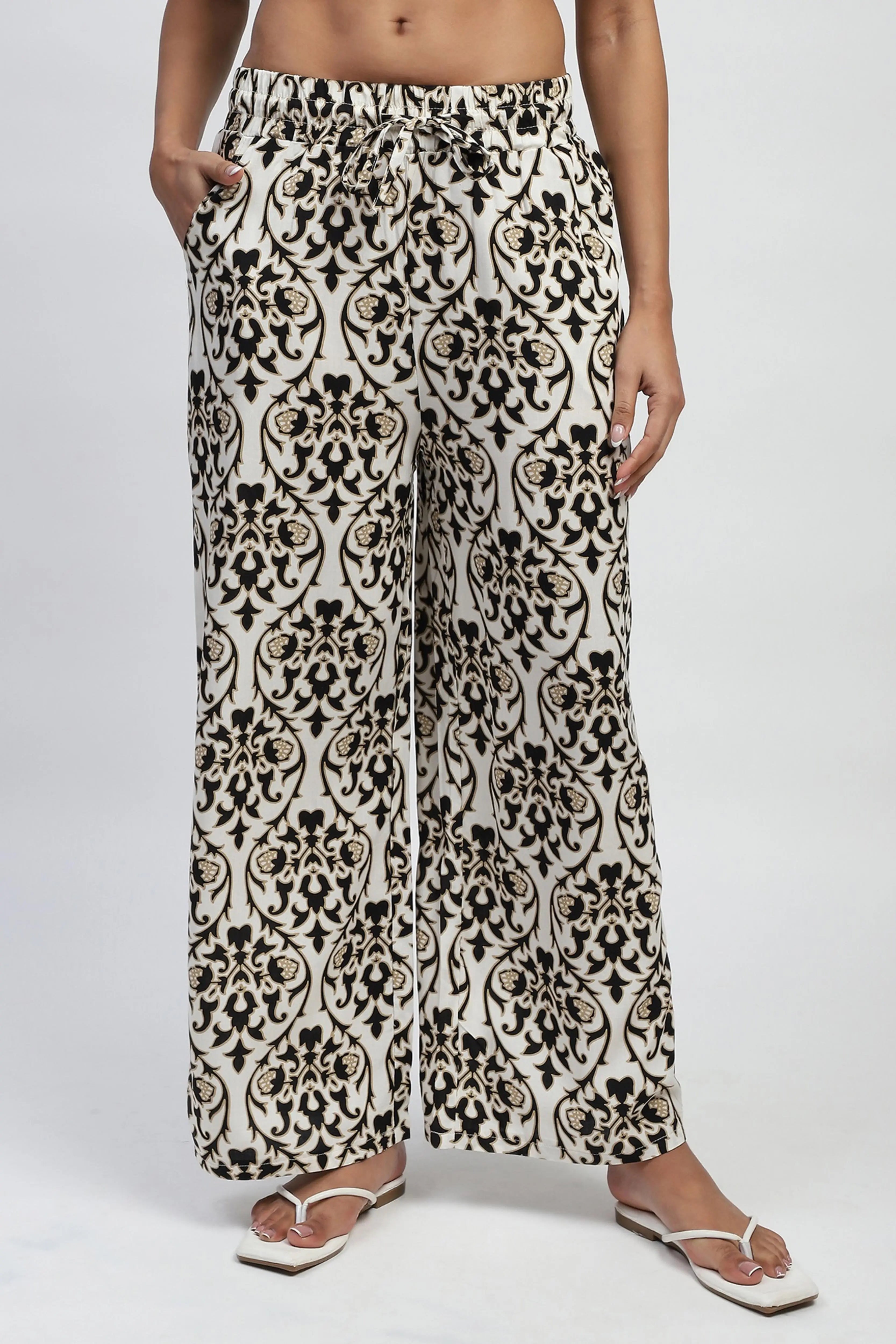 Printed Rayon Loose Fit Lower - Global Republic