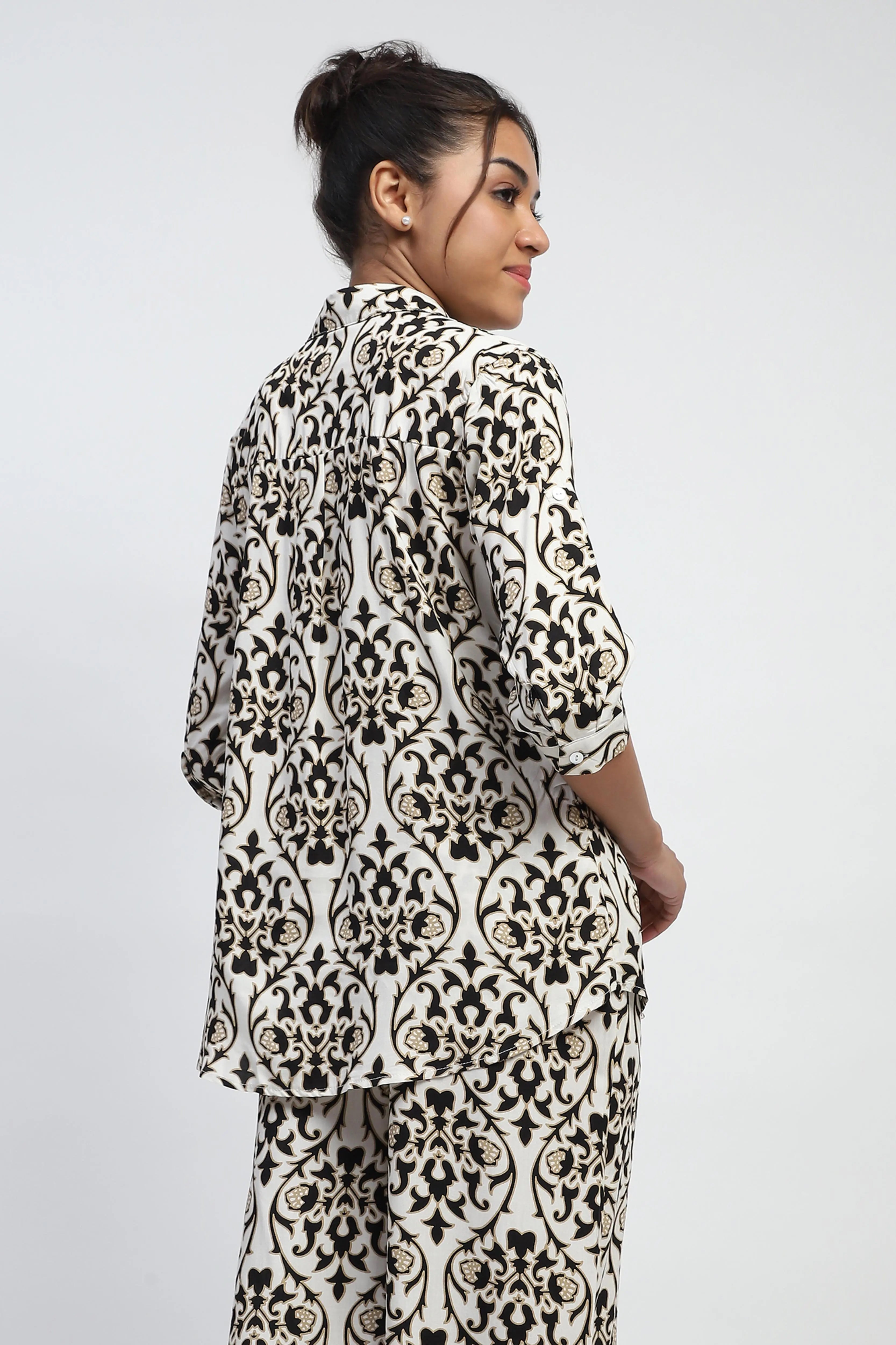 Abstract Print Rayon Loose Fit Shirt - Global Republic