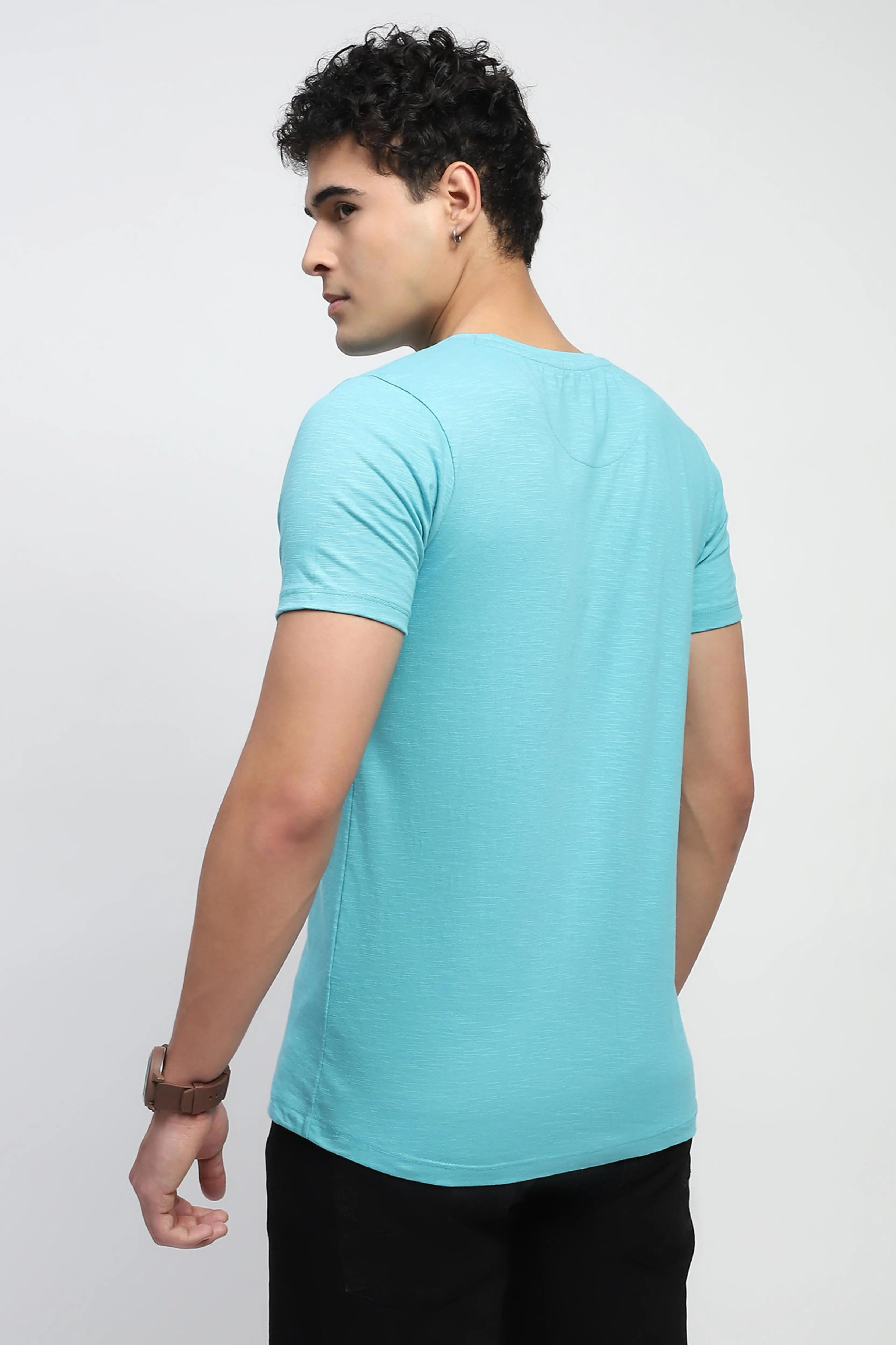 Blue Graphic Cotton T-Shirt - Global Republic