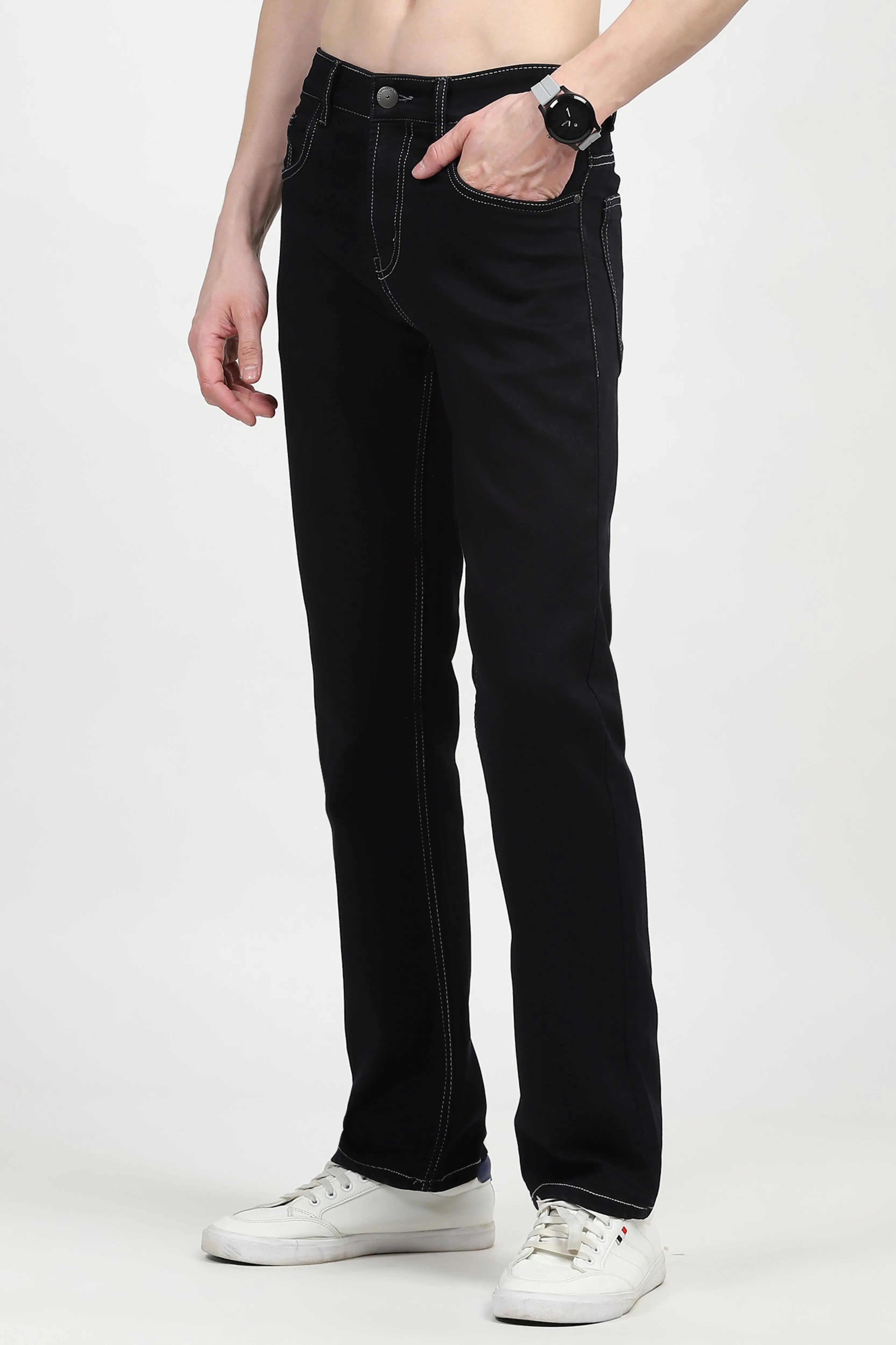 Carbon Blue Cotton Jeans - Global Republic