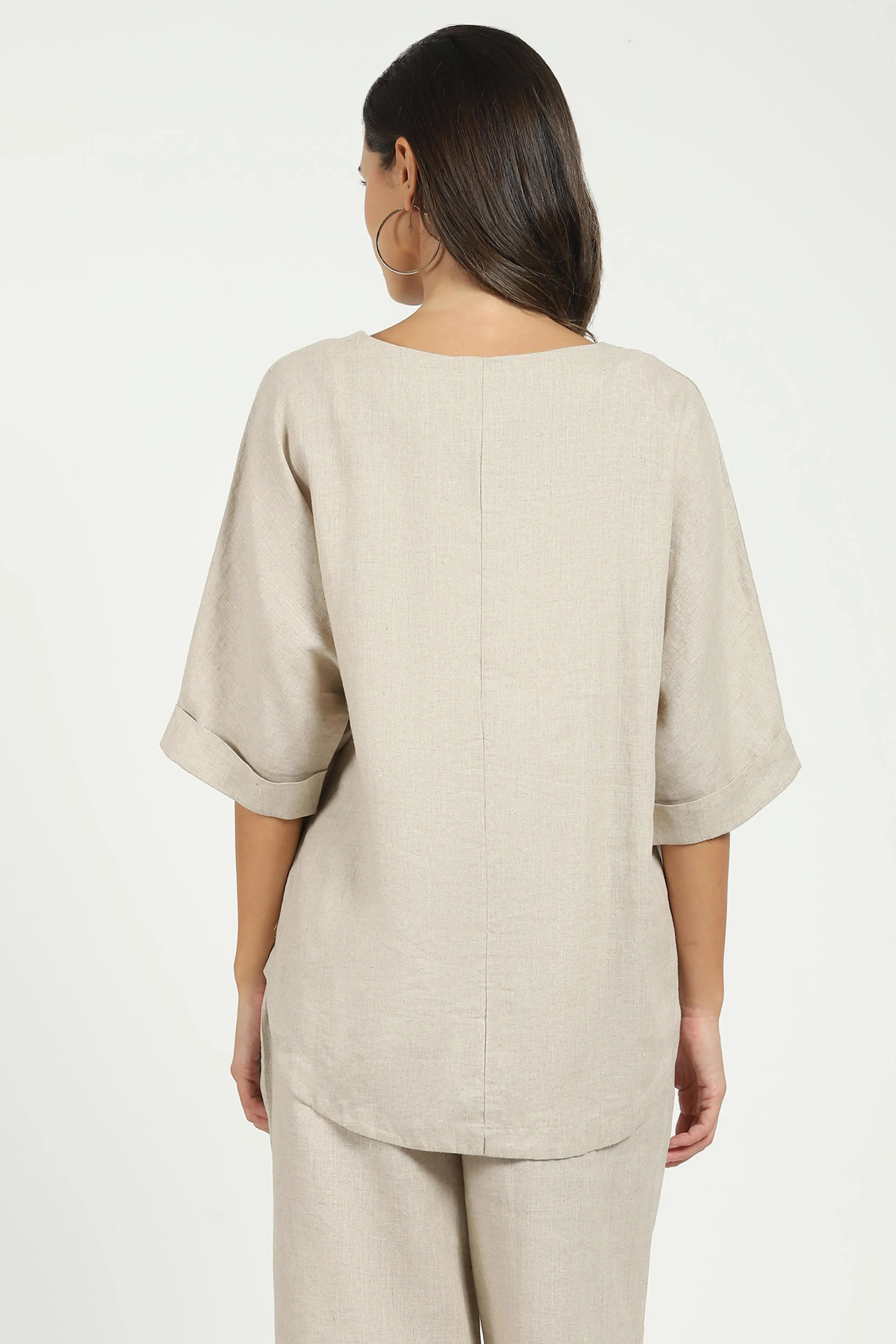 Floral Embroidered Linen Loose Top - Global Republic