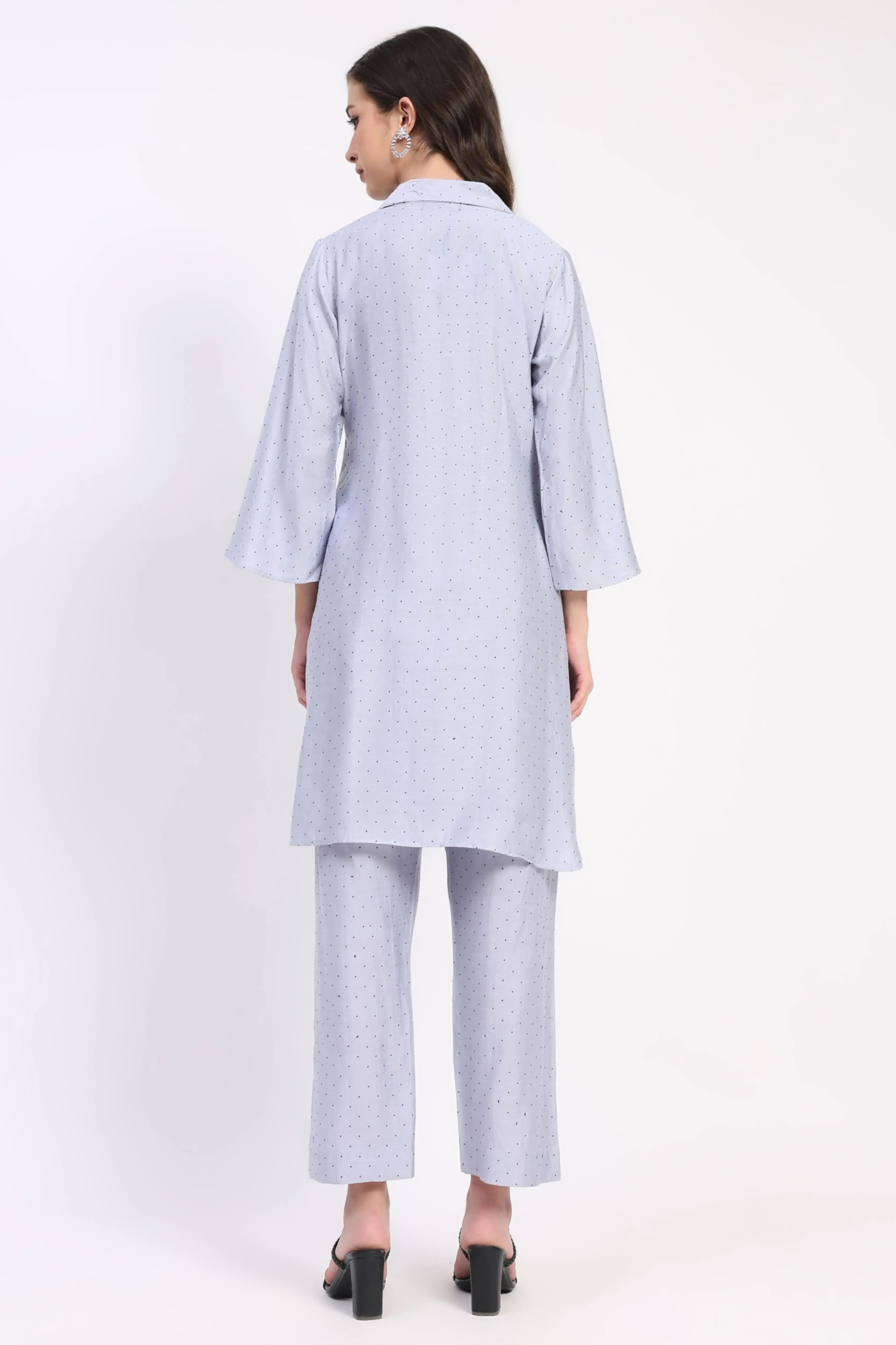 Grey Embellished Rayon Kurta Set - Global Republic