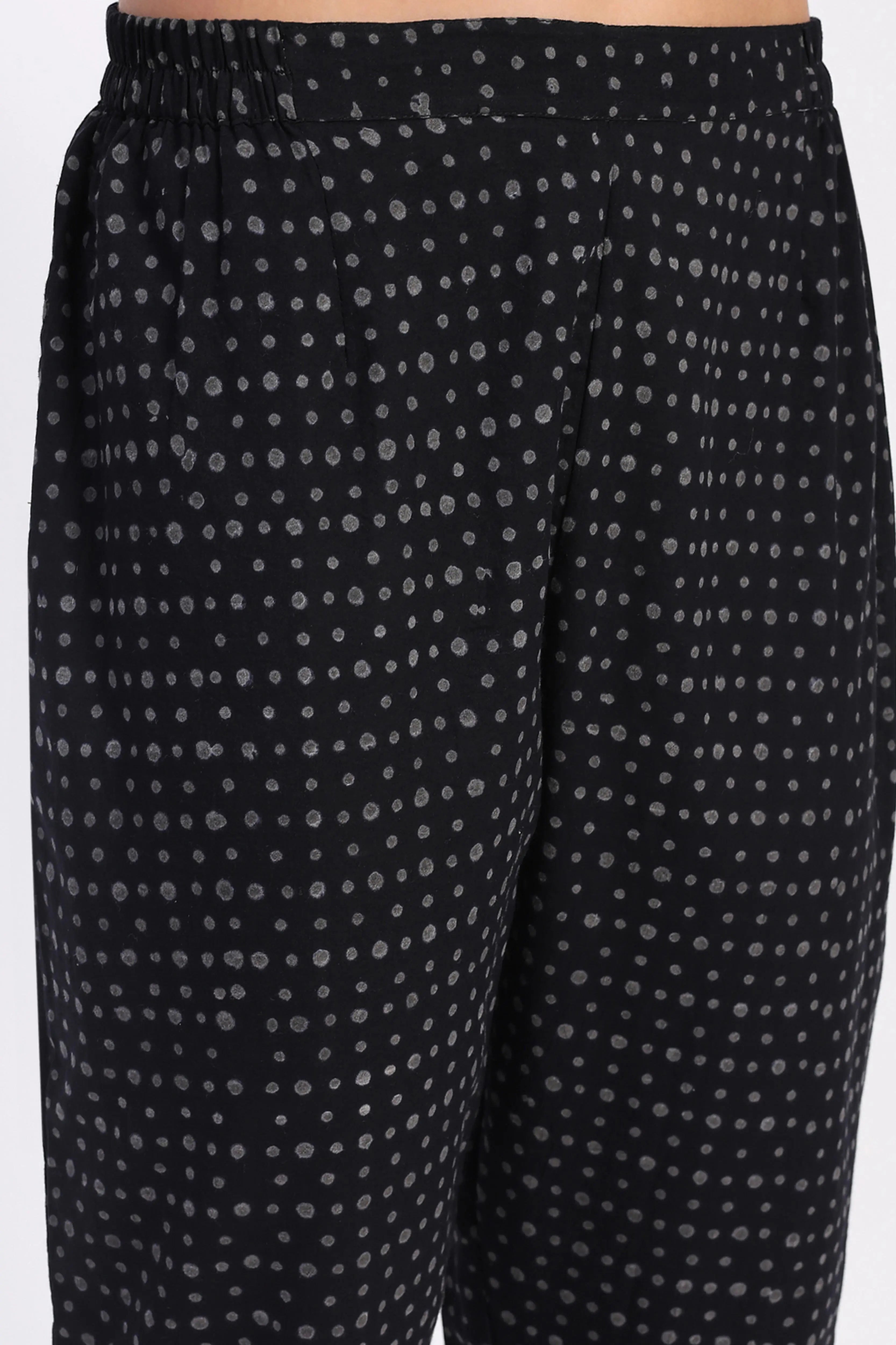 Black Cotton Kurta Set - Global Republic