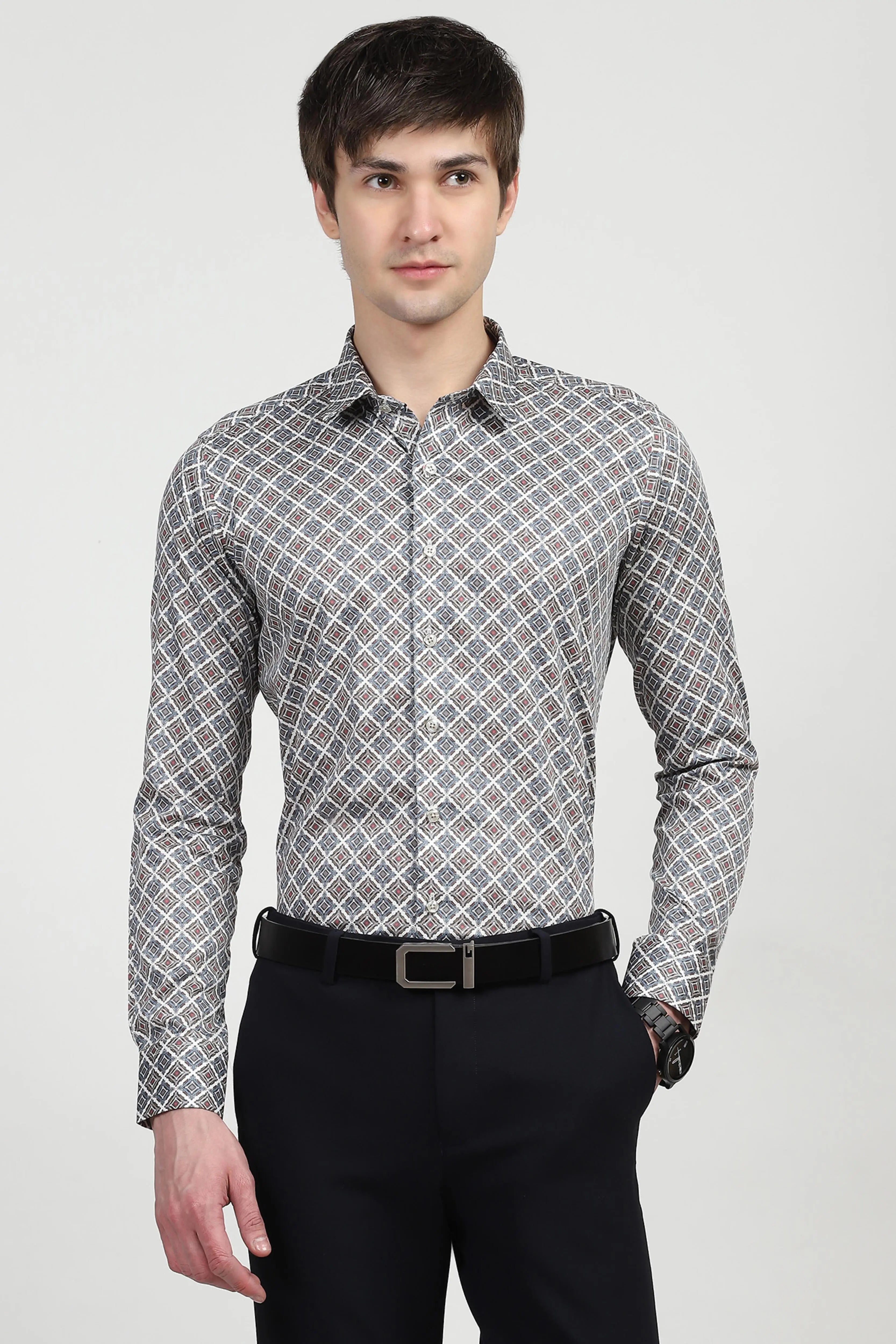 Printed Cotton Shirt - Global Republic