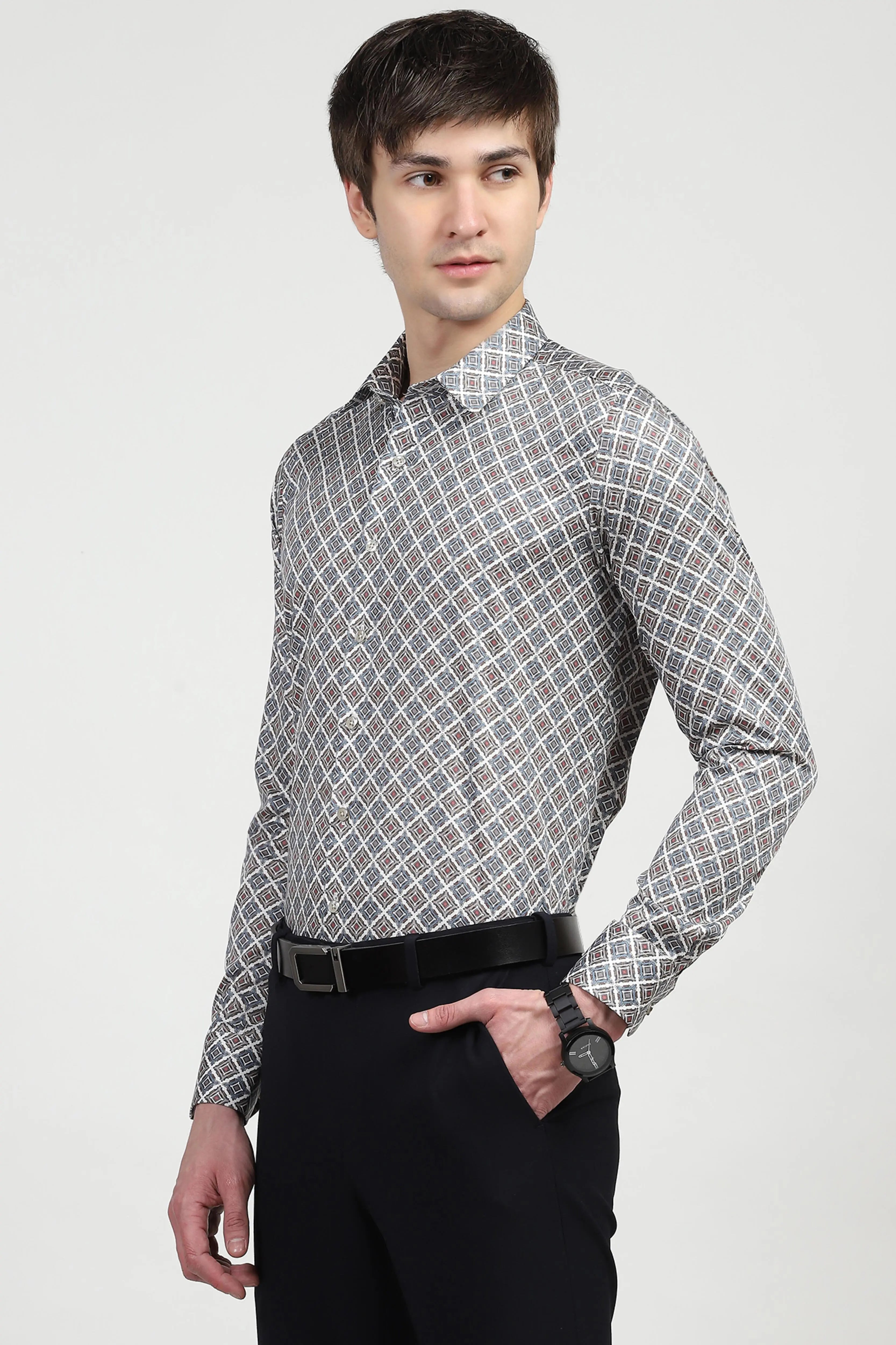 Printed Cotton Shirt - Global Republic