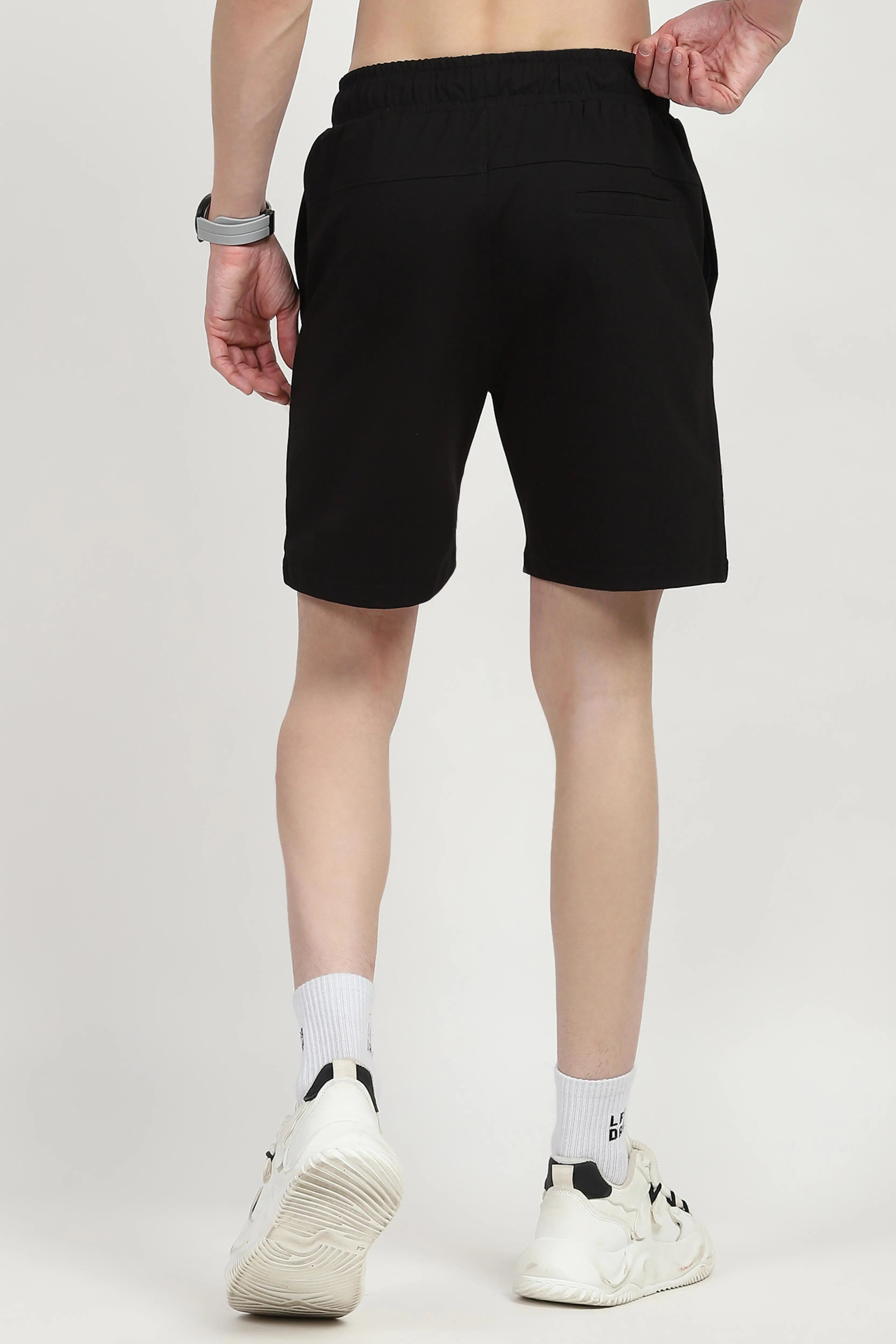 Black Cotton Shorts - Global Republic