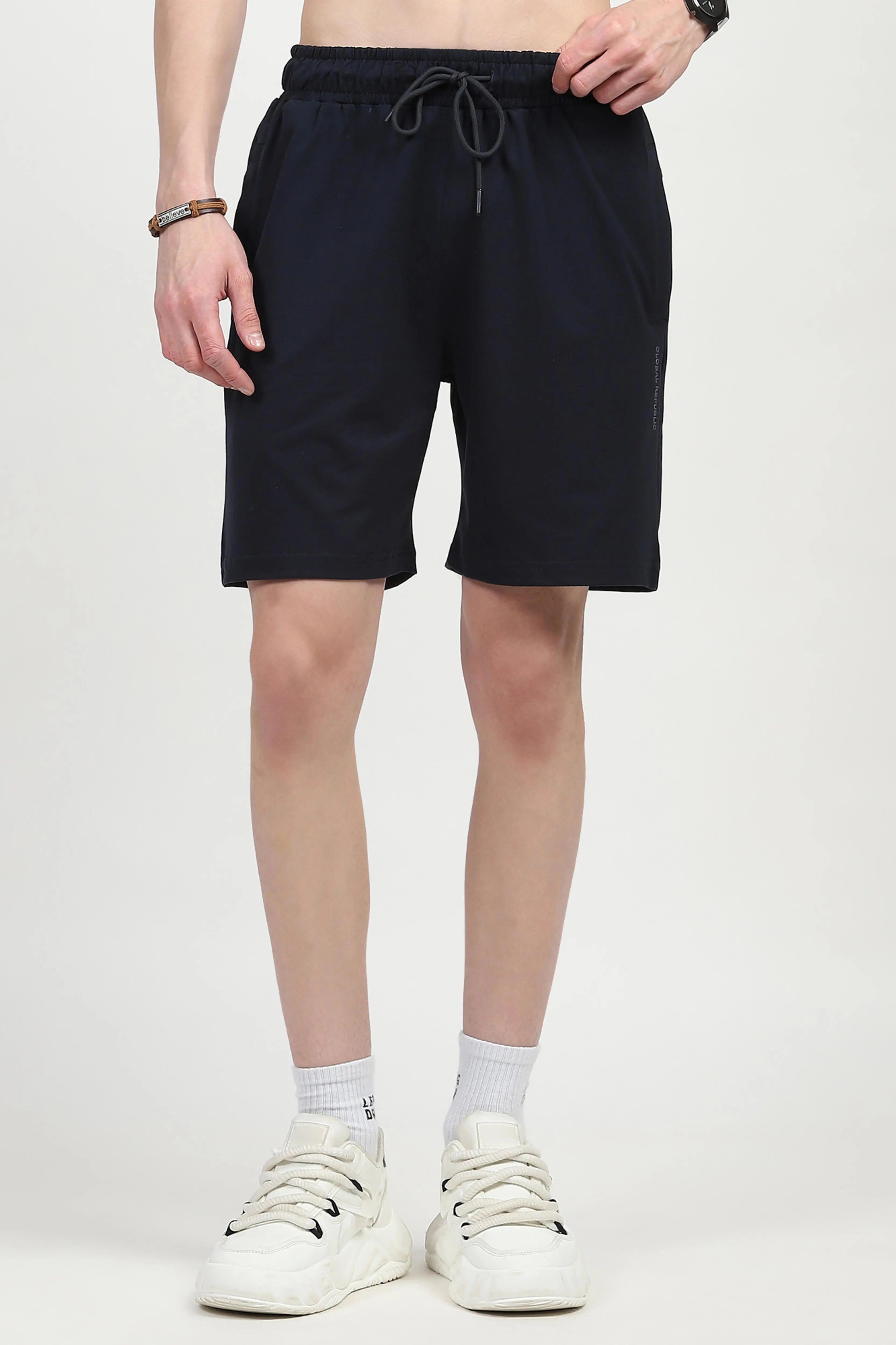 Navy Cotton Shorts - Global Republic