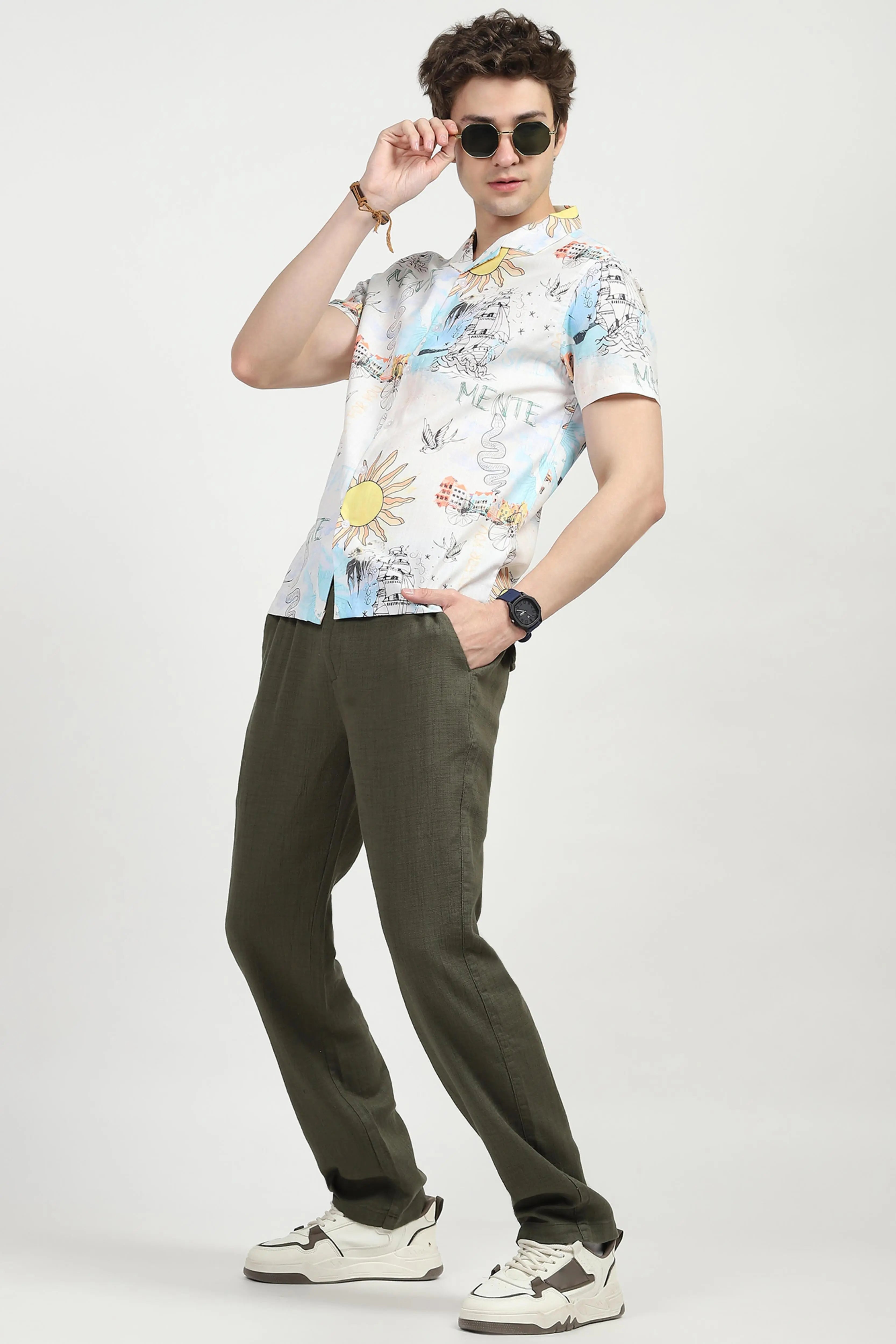 Tropical Print Cotton Shirt - Global Republic