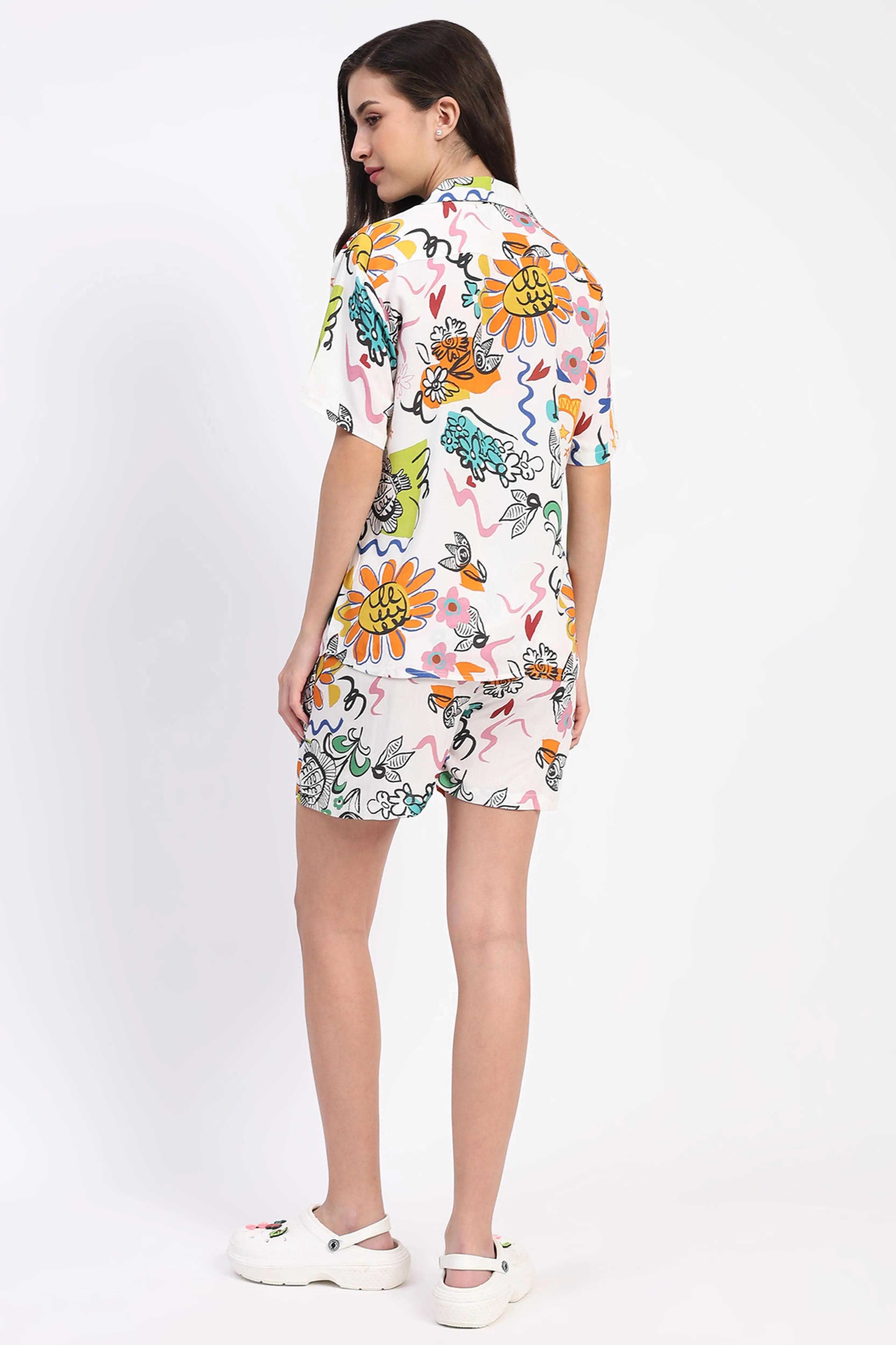 Modal Rayon Quirky Print Short Set - Global Republic