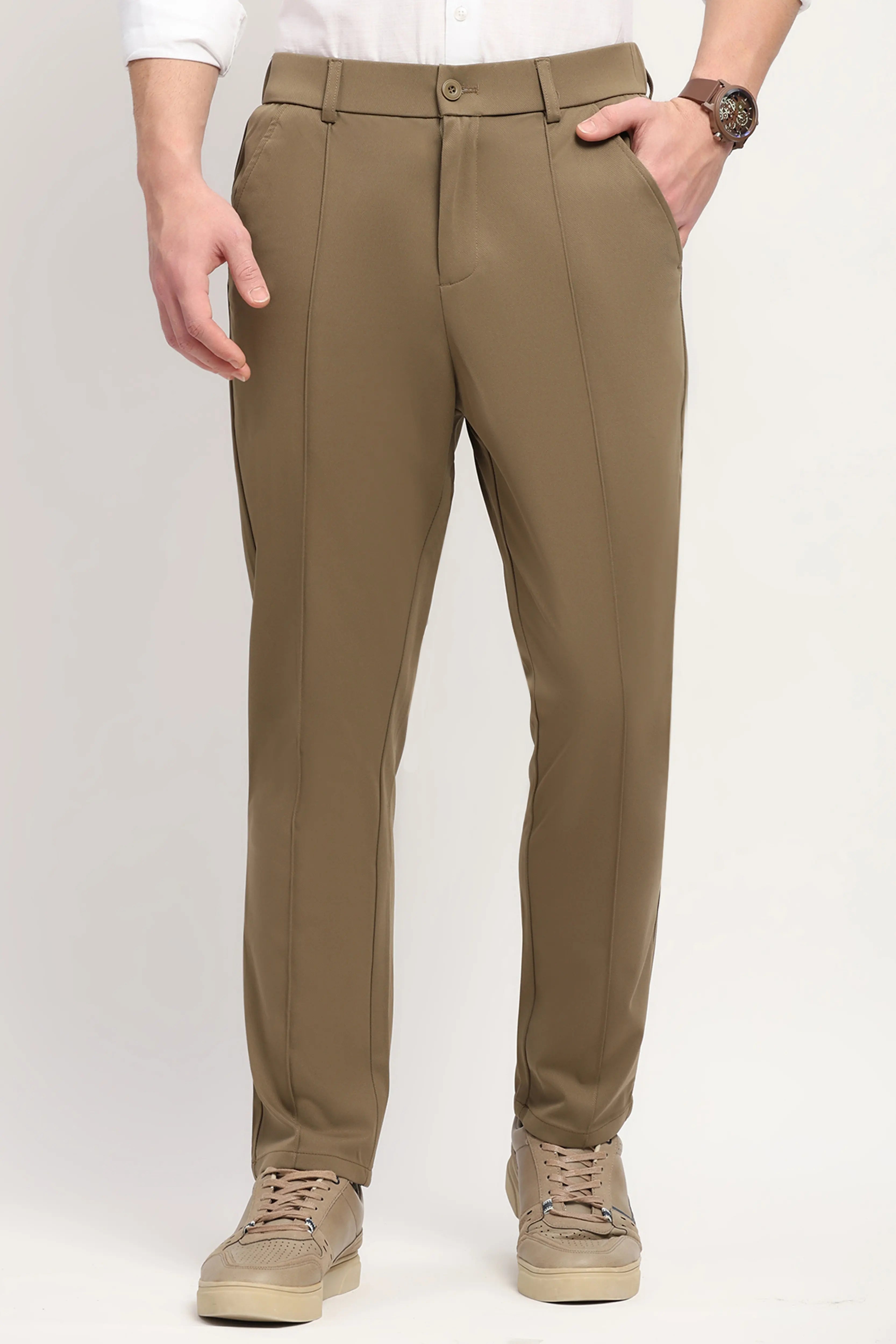 Olive Slim Fit Trousers