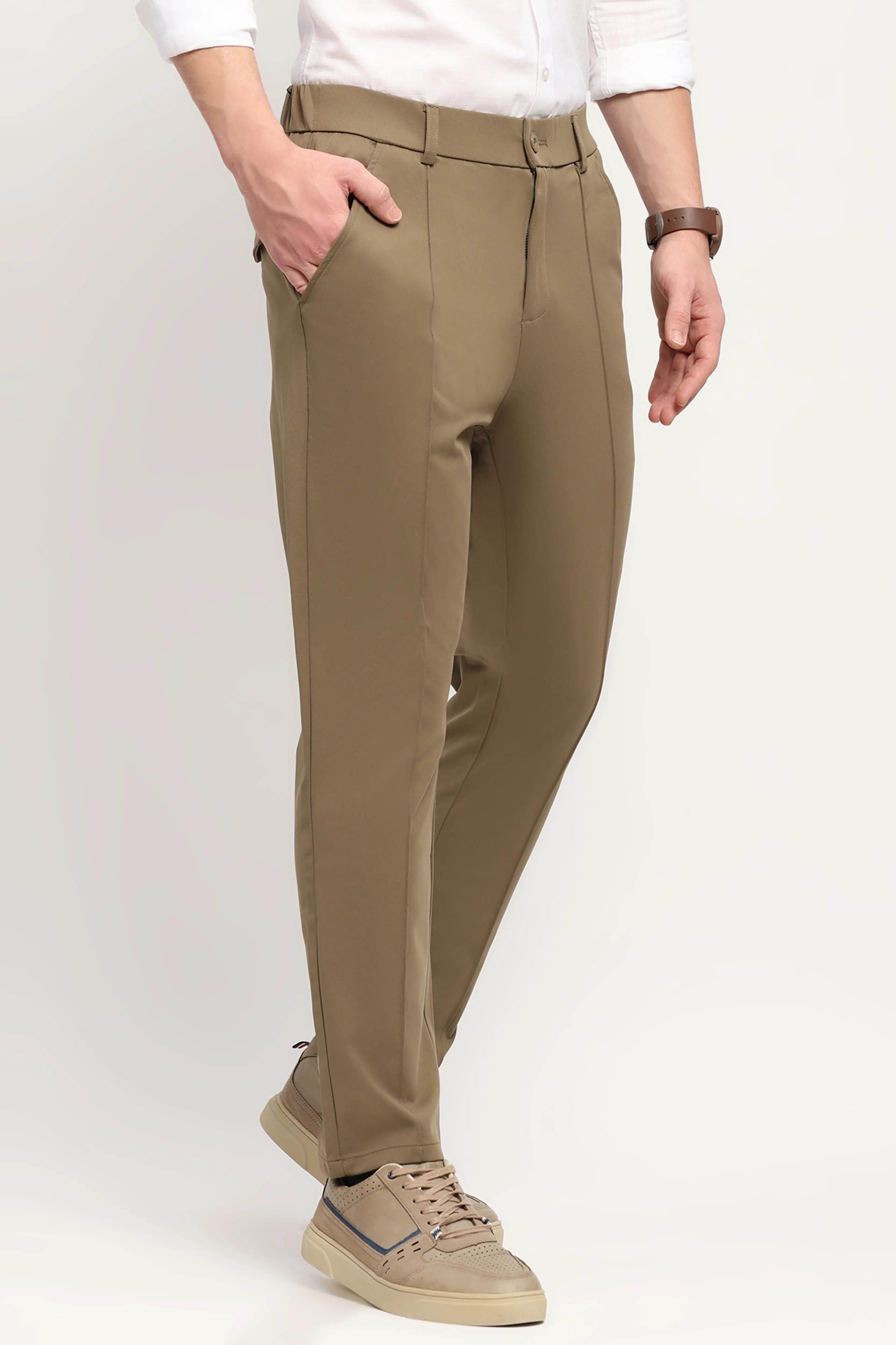 Olive Slim Fit Trousers