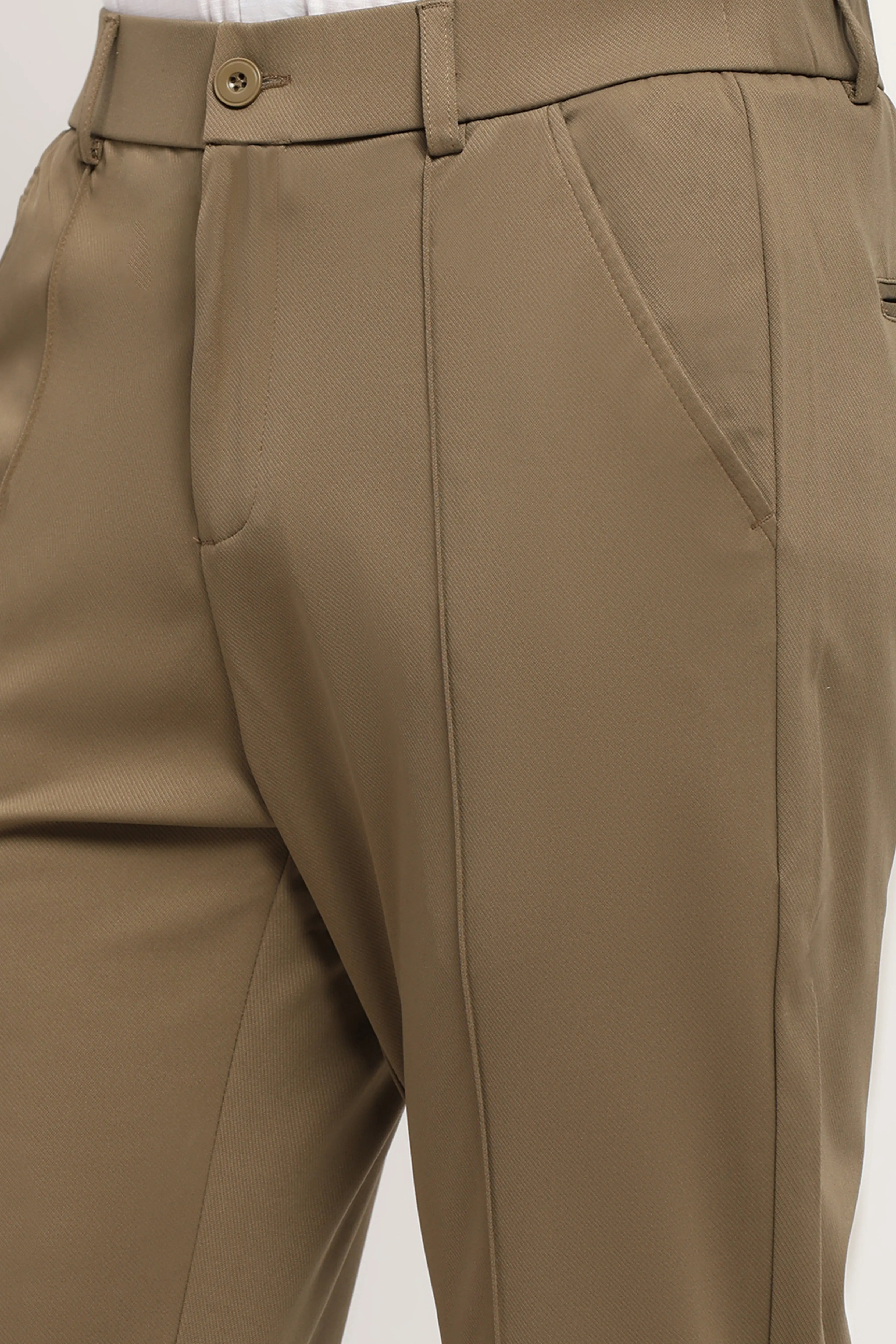 Olive Slim Fit Trousers - Global Republic