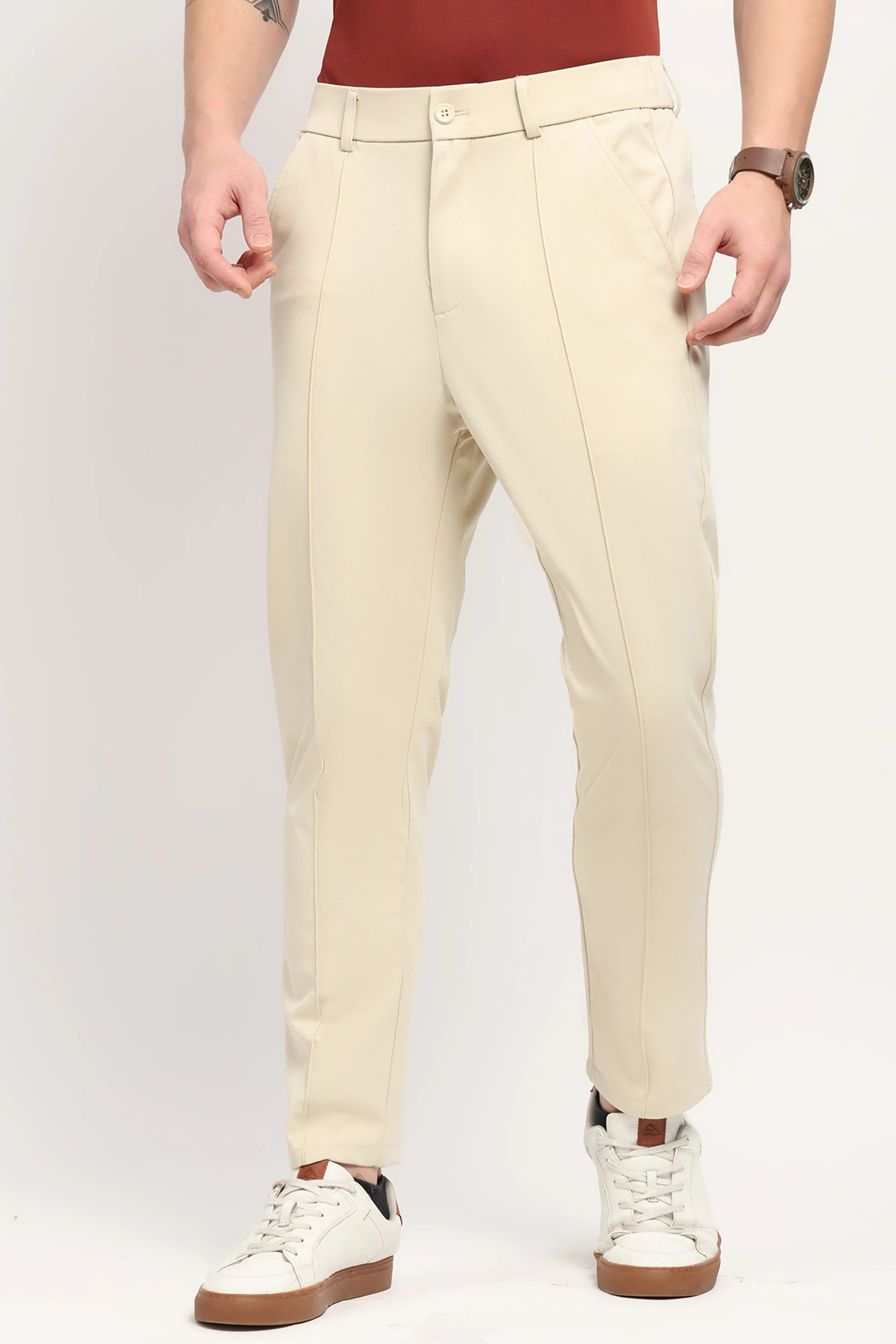 Fawn Slim Fit Trousers