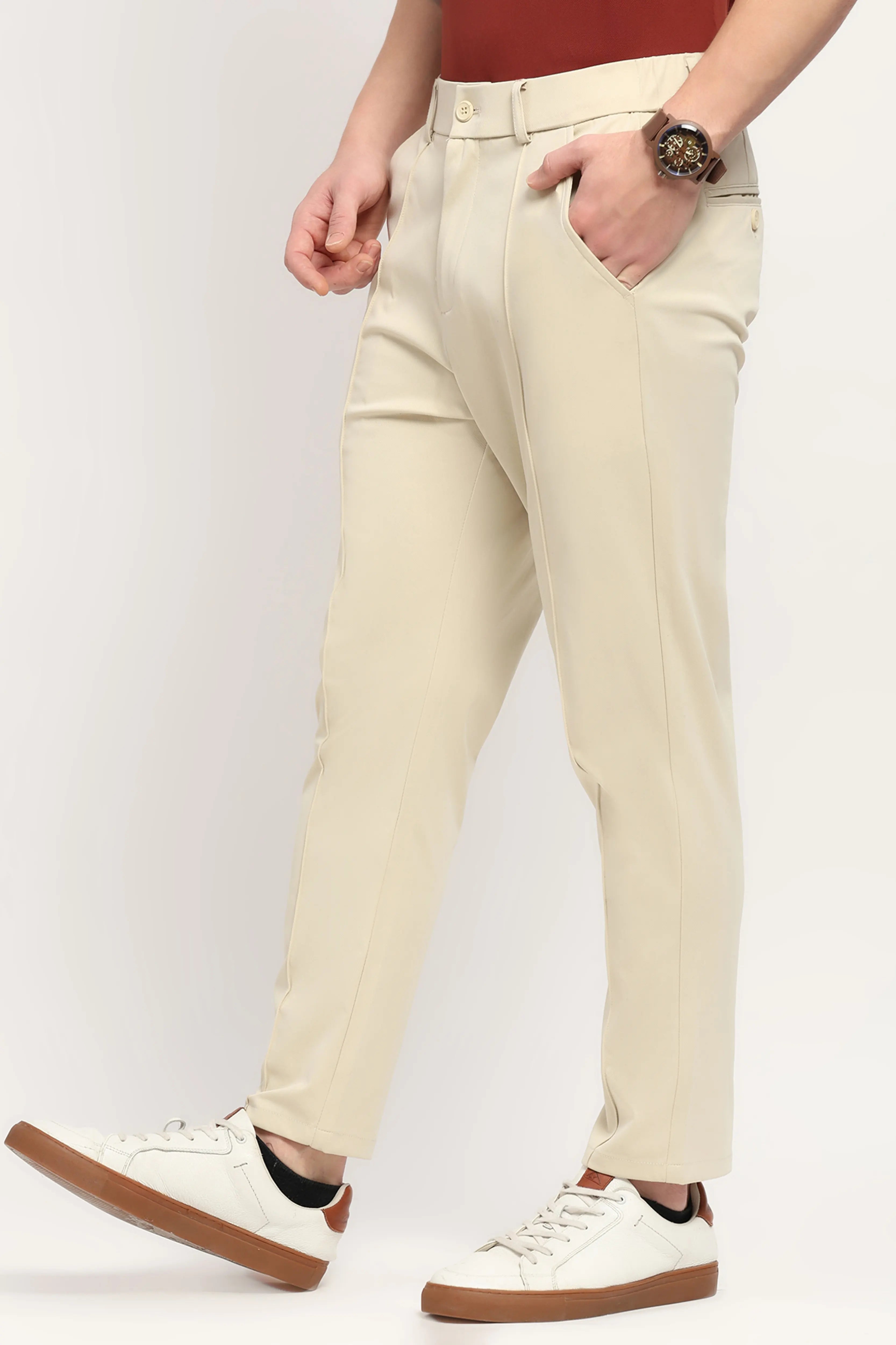Fawn Slim Fit Trousers