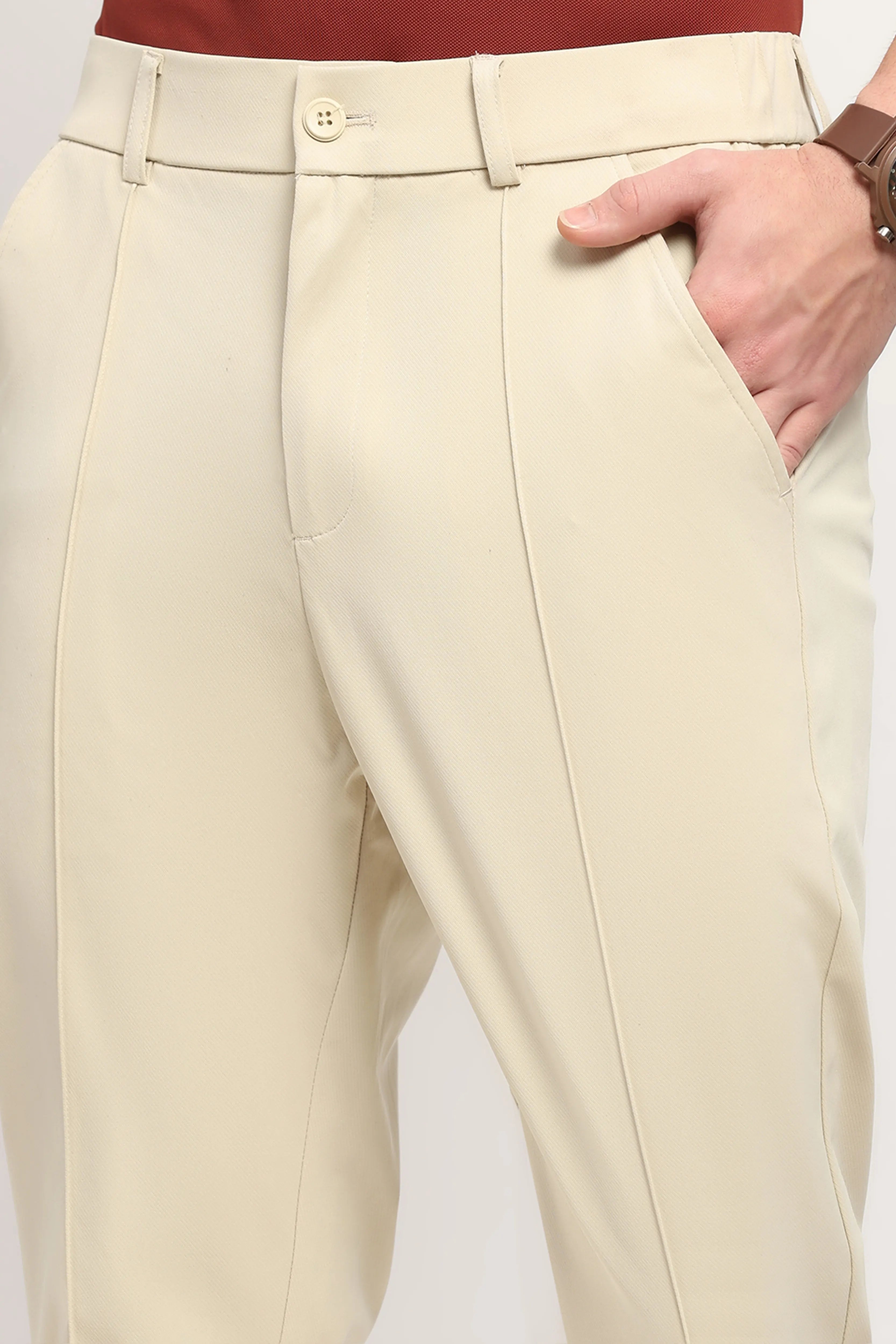 Fawn Slim Fit Trousers - Global Republic