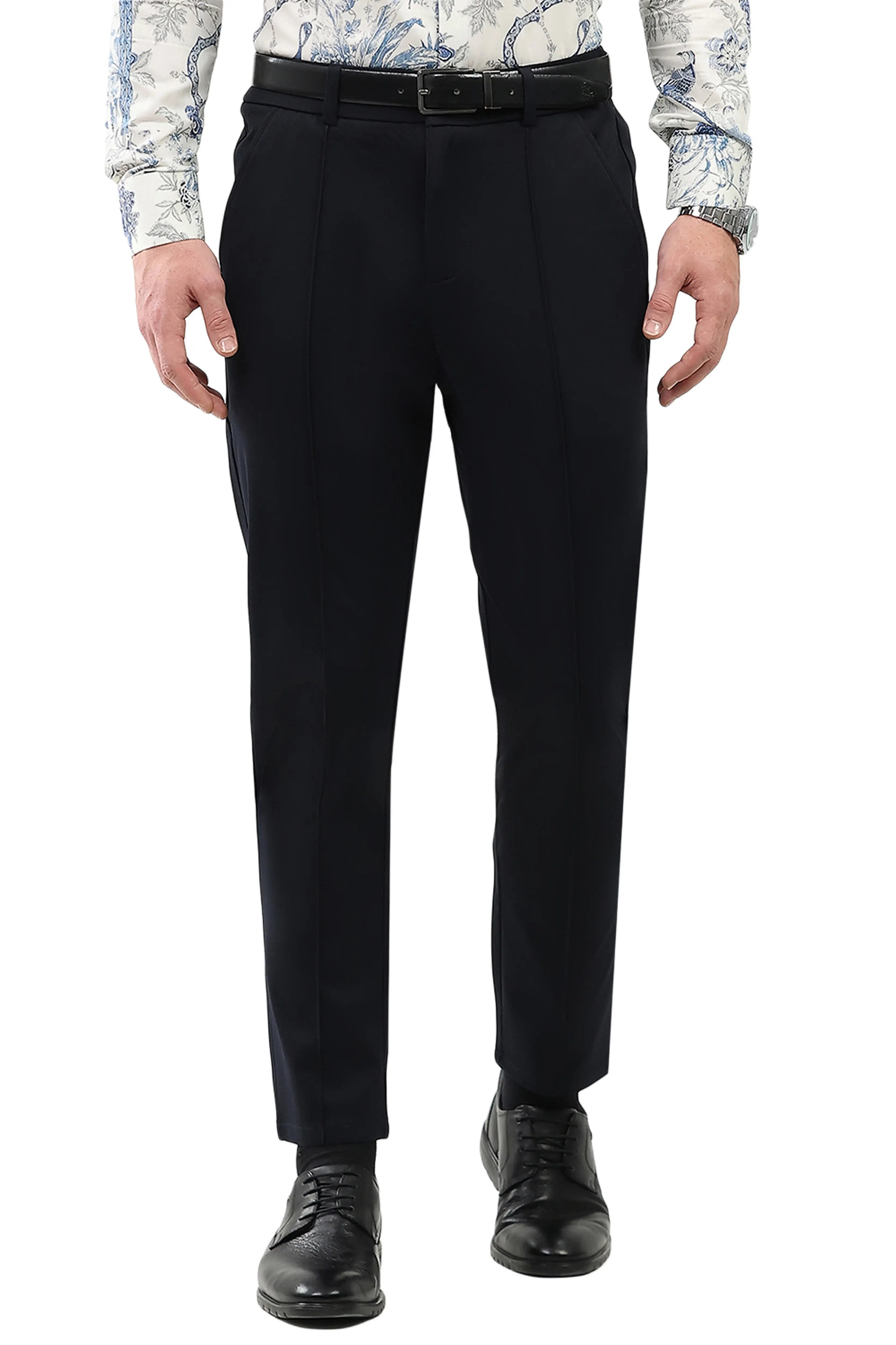 Navy Slim Fit Trousers