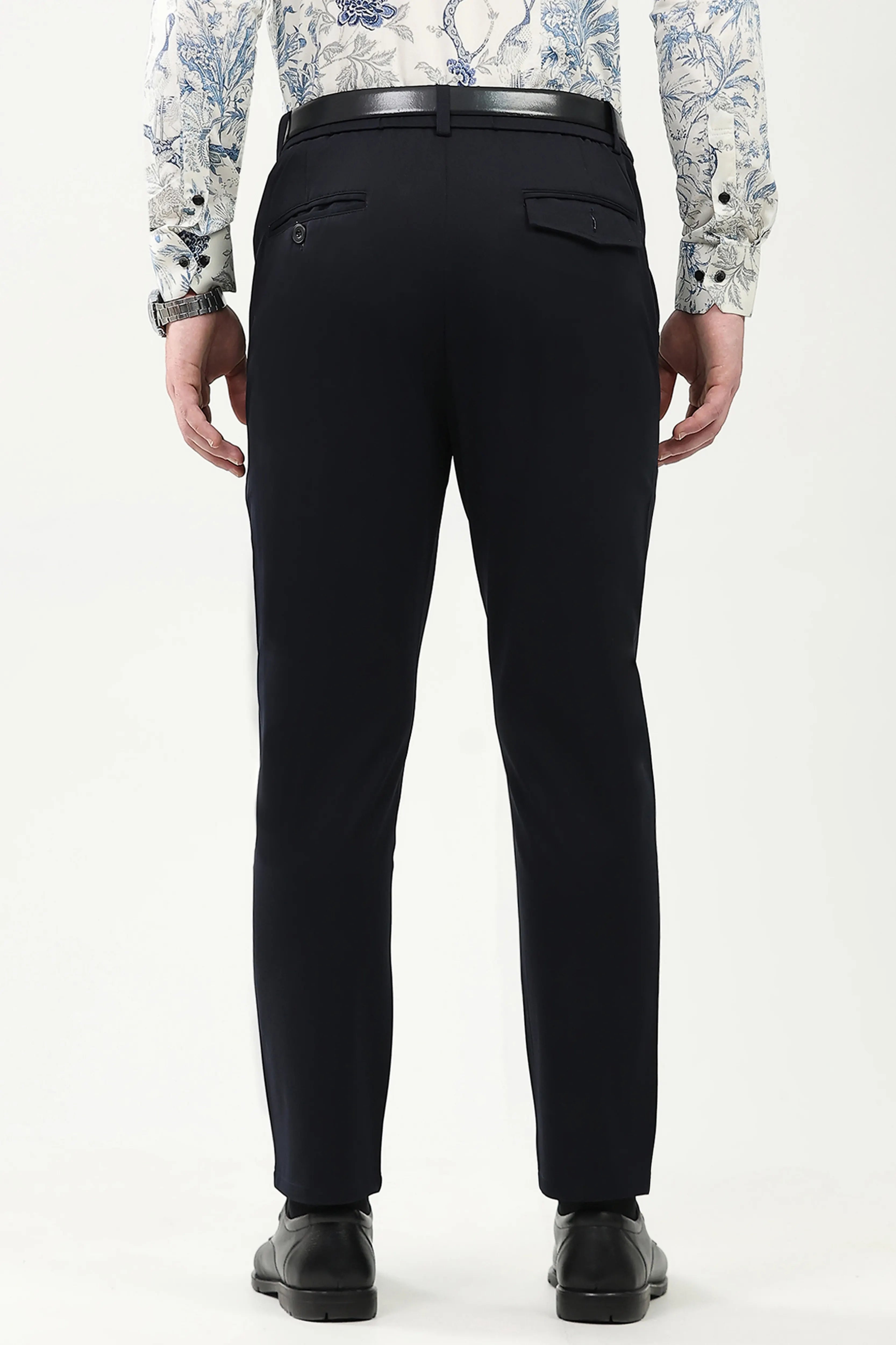 Navy Slim Fit Trousers