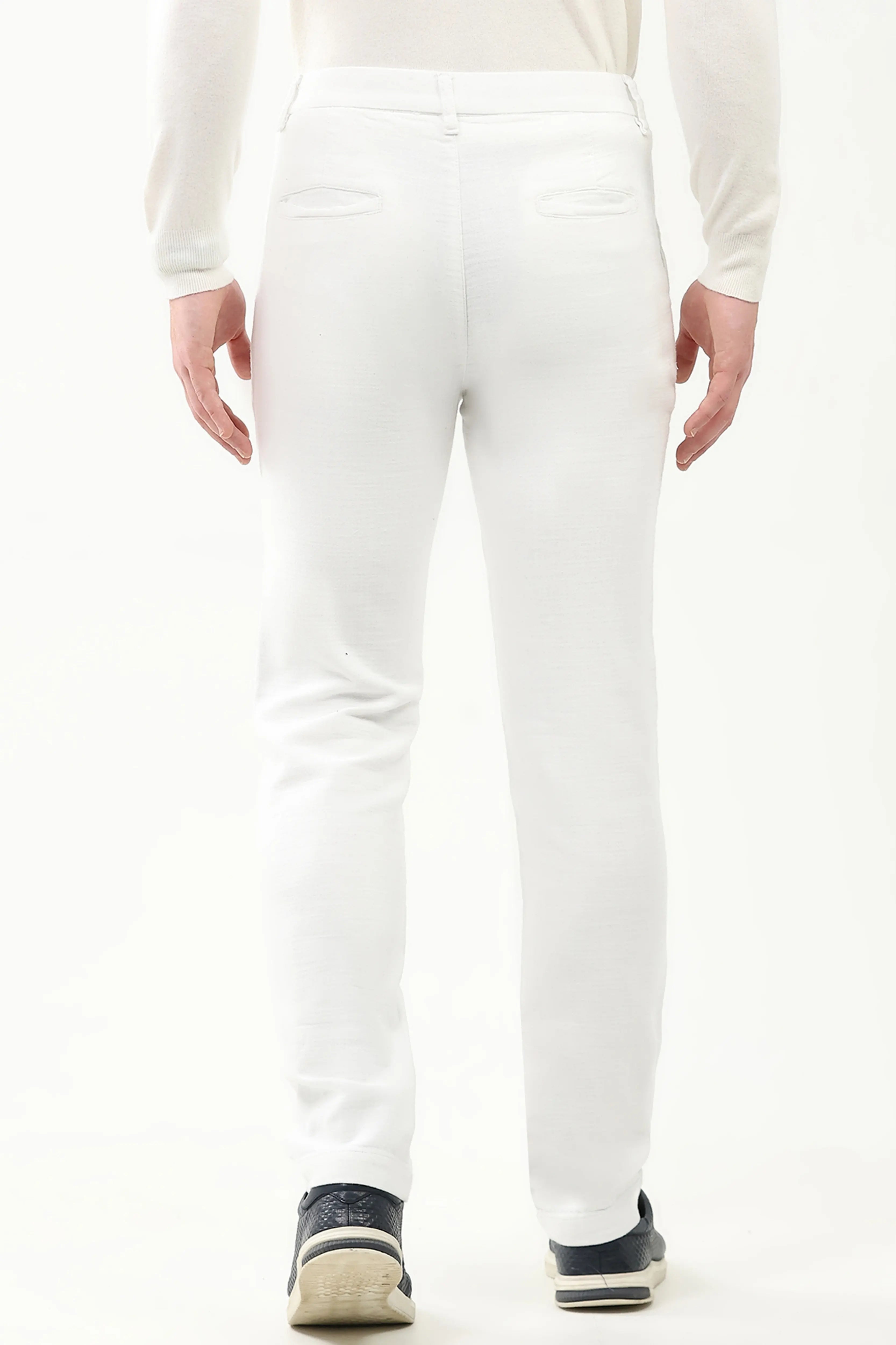 Effortless Solid Cotton Trousers