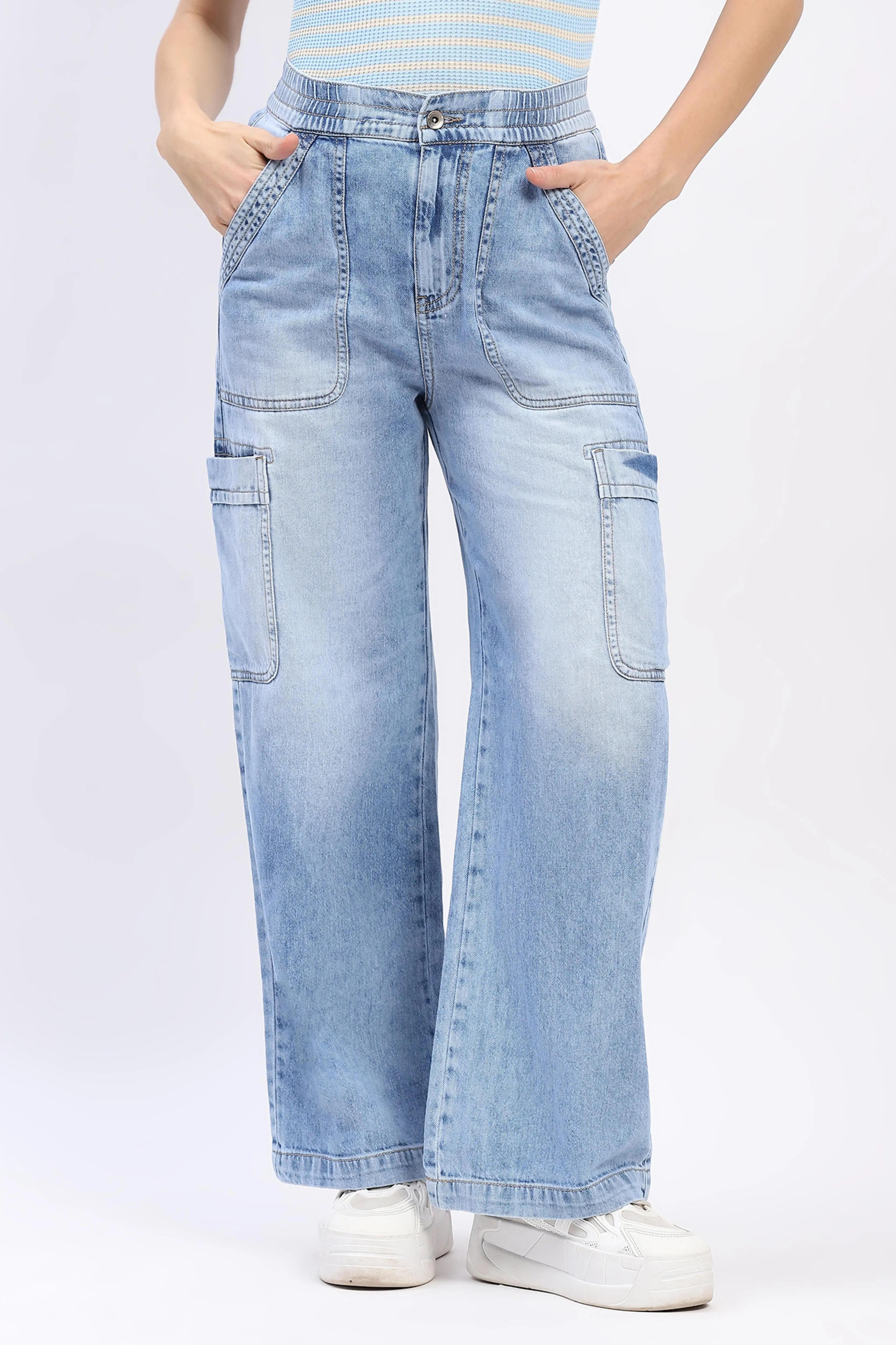 Street Style Cargo Jeans - Global Republic