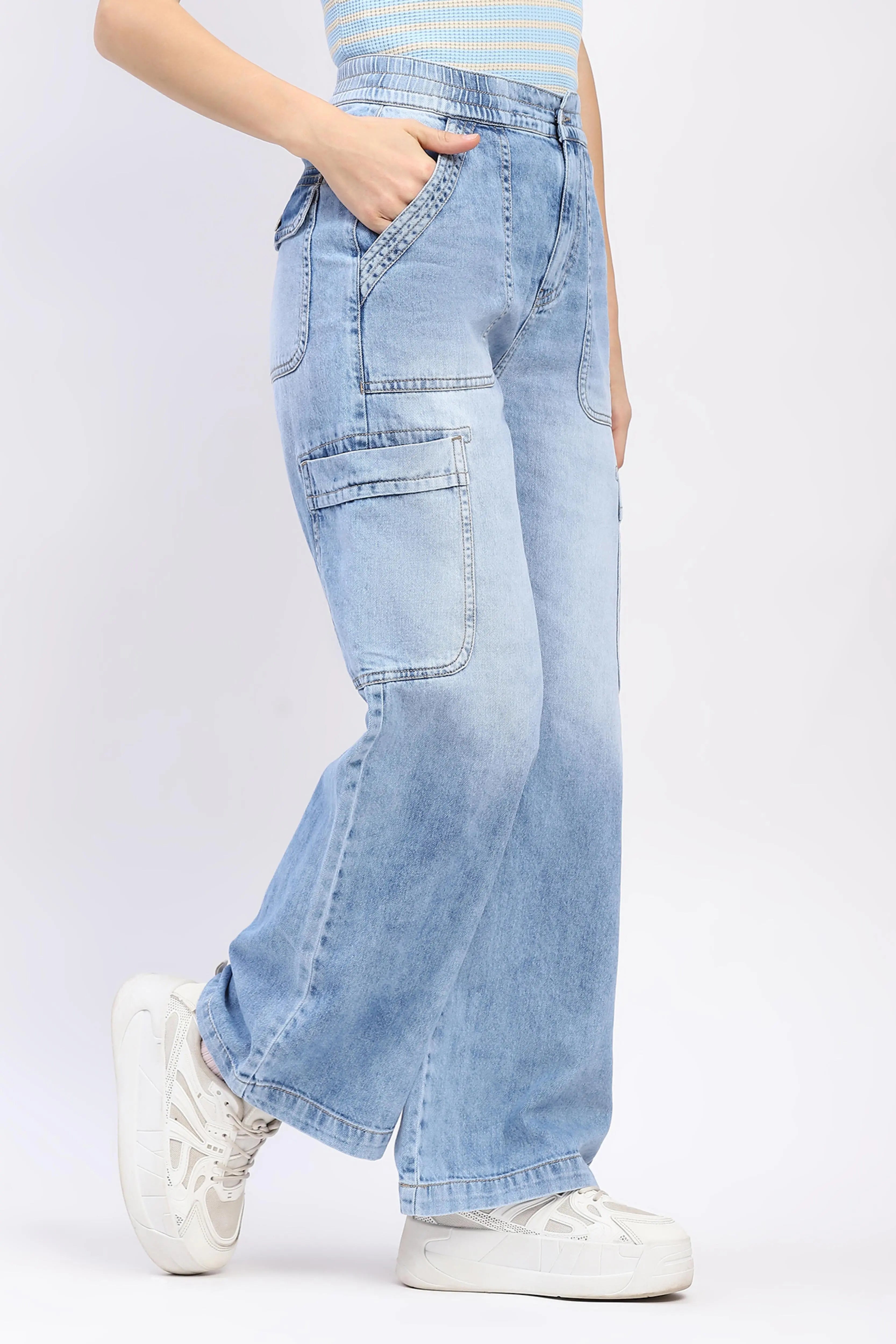 Street Style Cargo Jeans - Global Republic