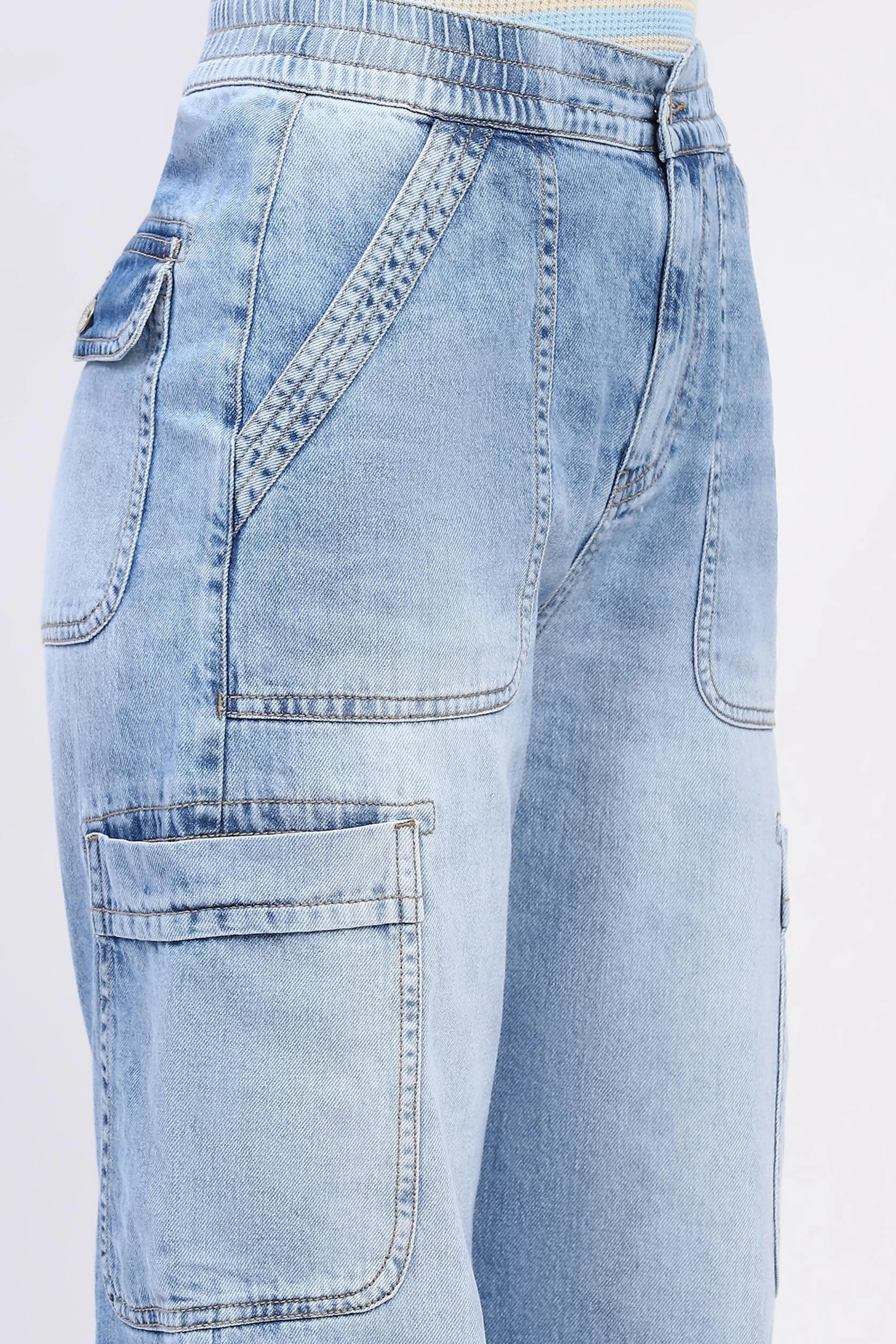 Street Style Cargo Jeans - Global Republic