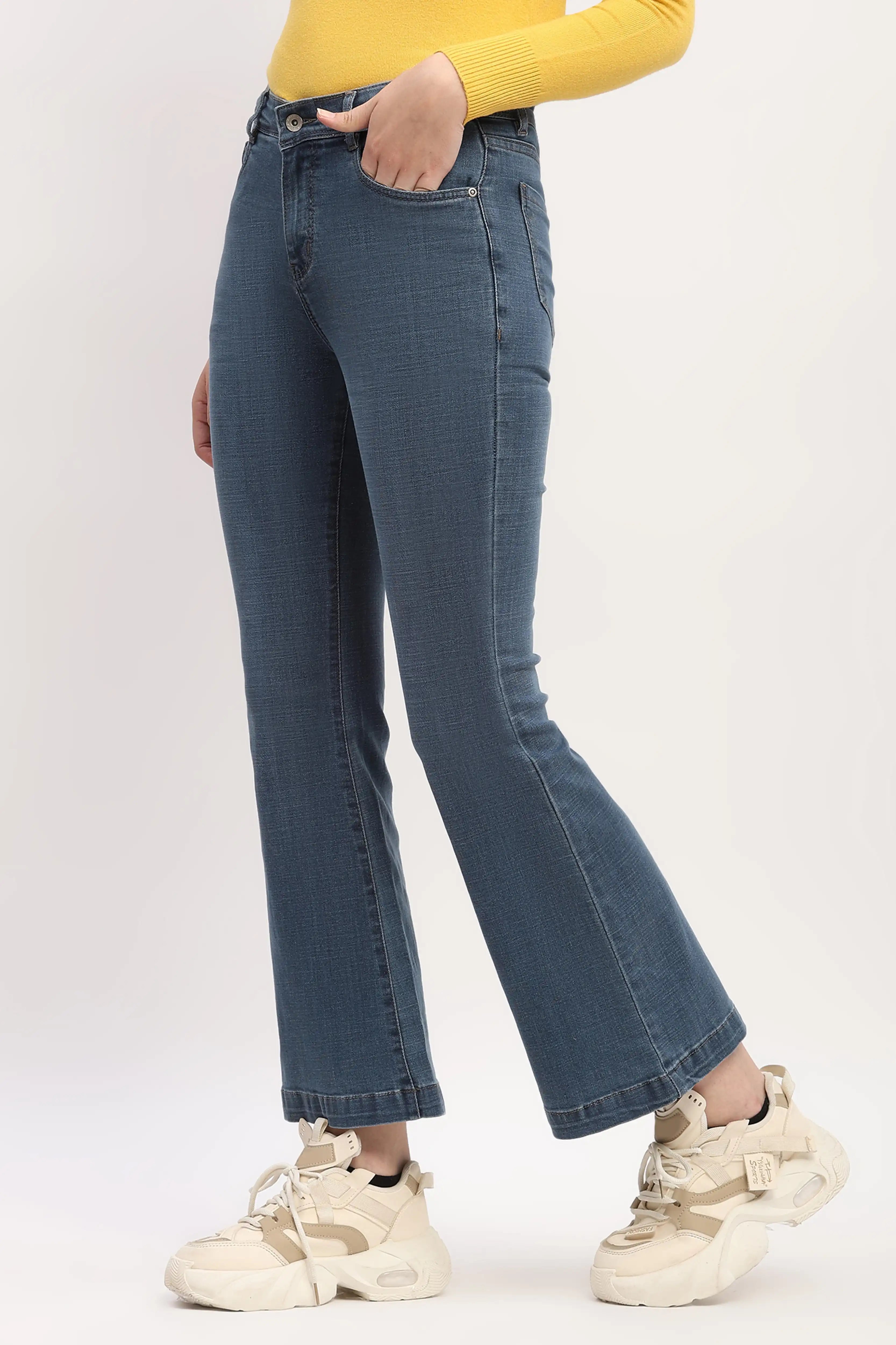 Blue Bootcut Jeans