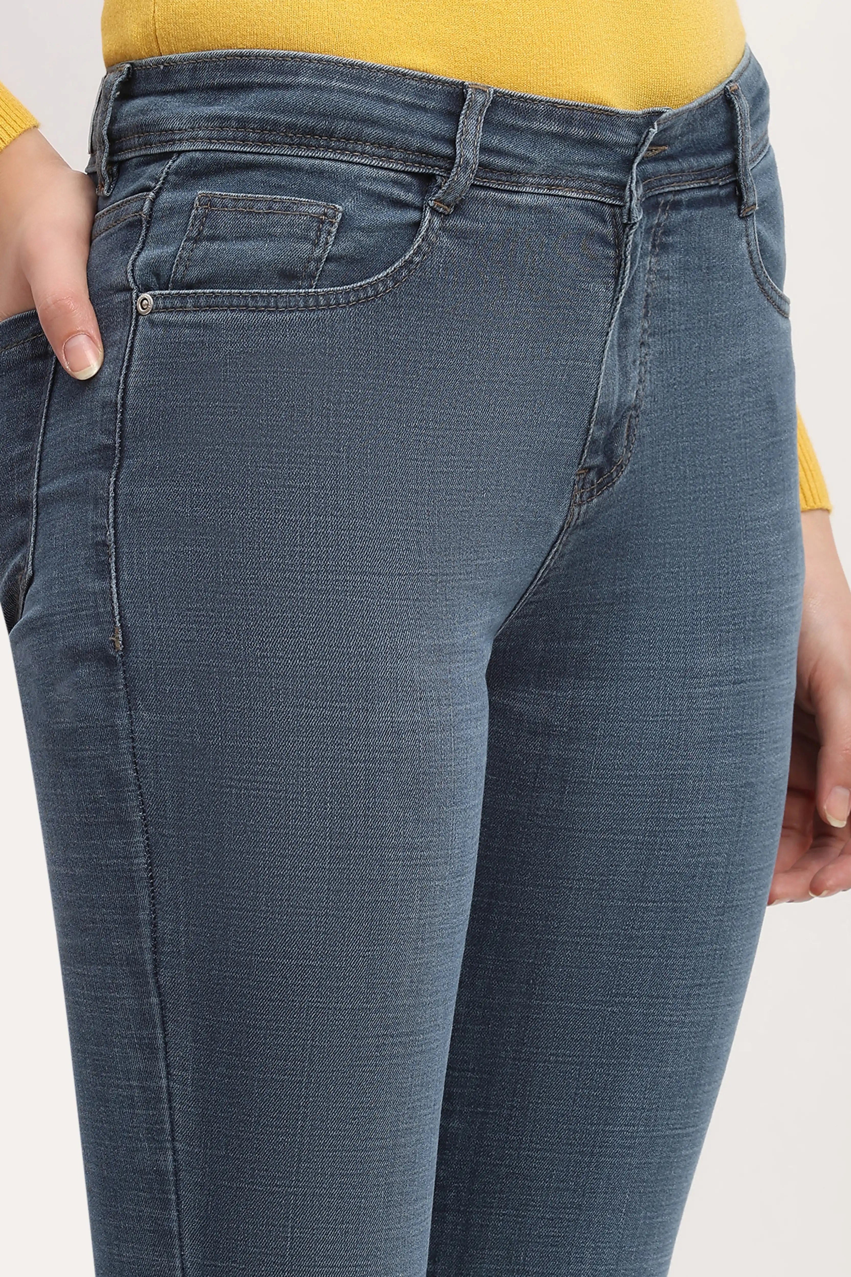 Blue Bootcut Jeans