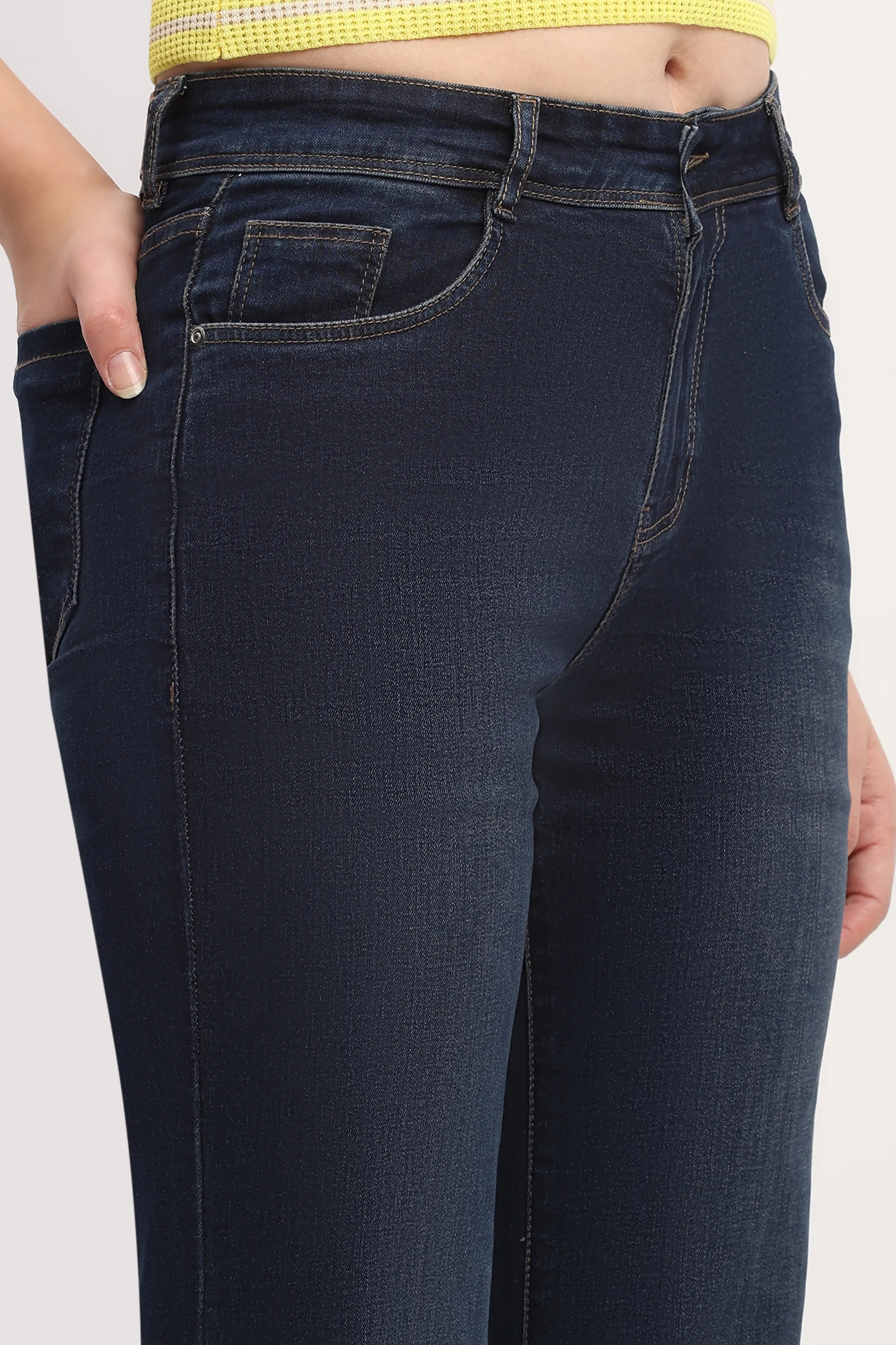 Dark Blue Bootcut Jeans