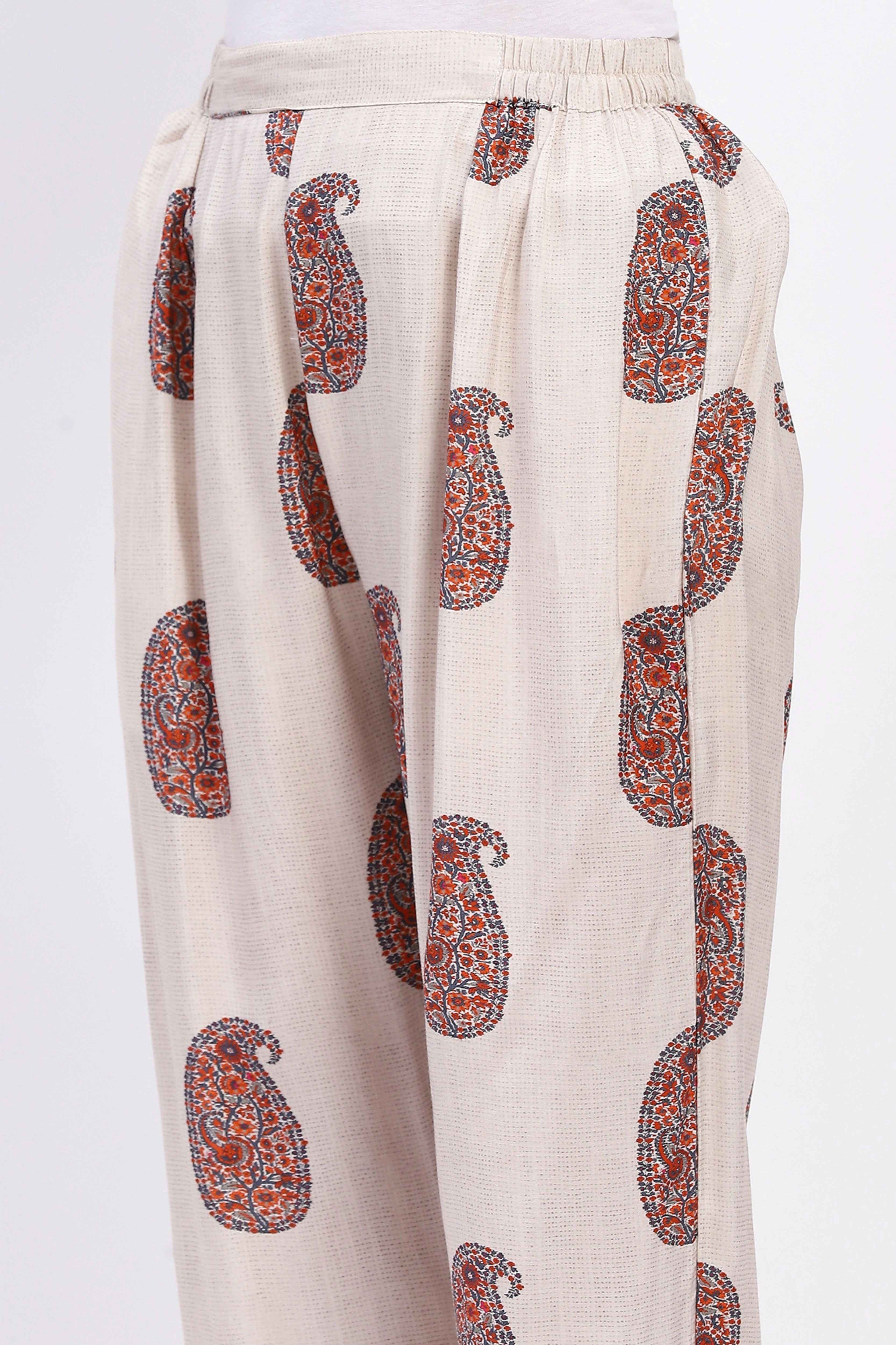 Paisley Print Rayon Kurta Set