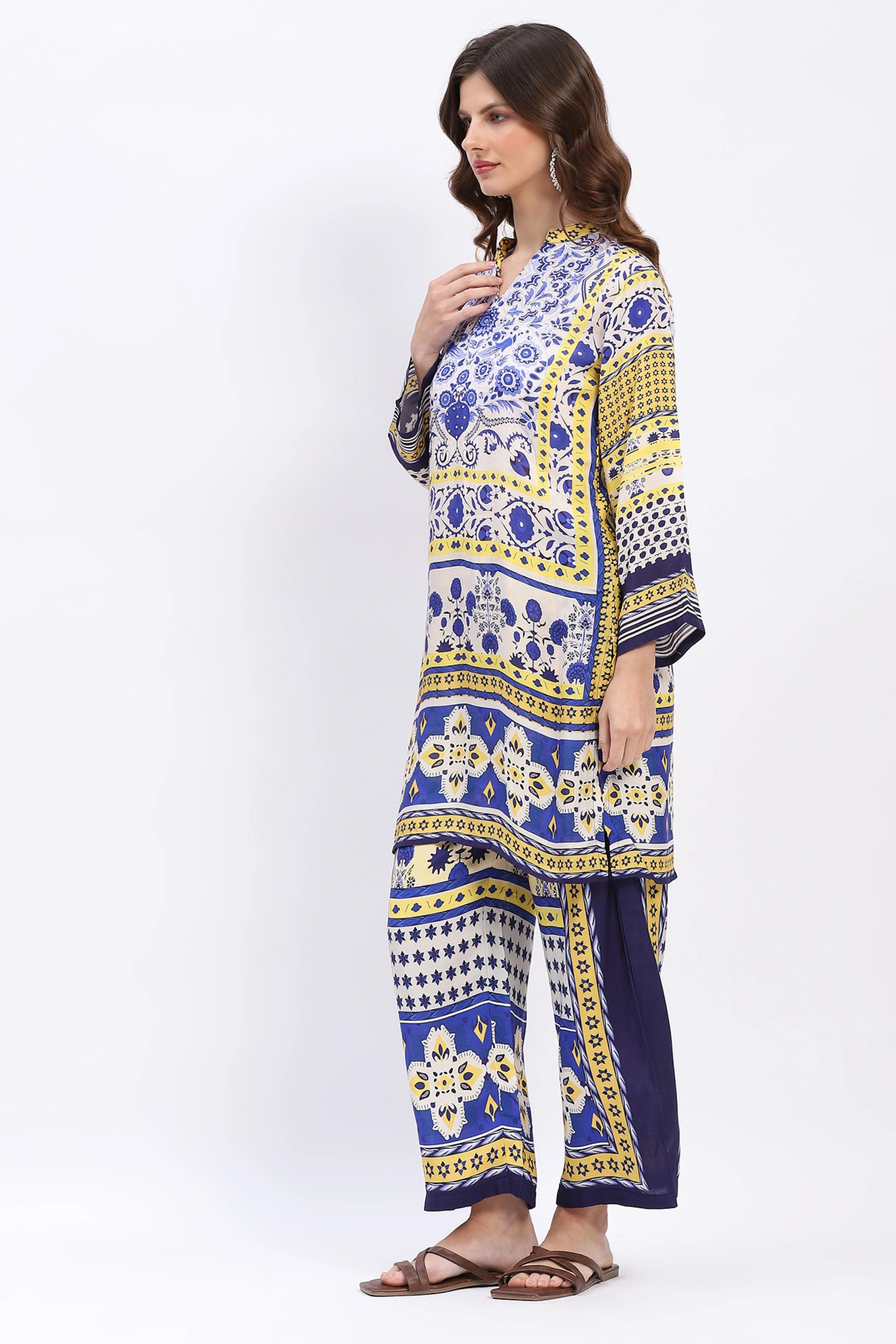 Embellished Modal Kurta Set - Global Republic
