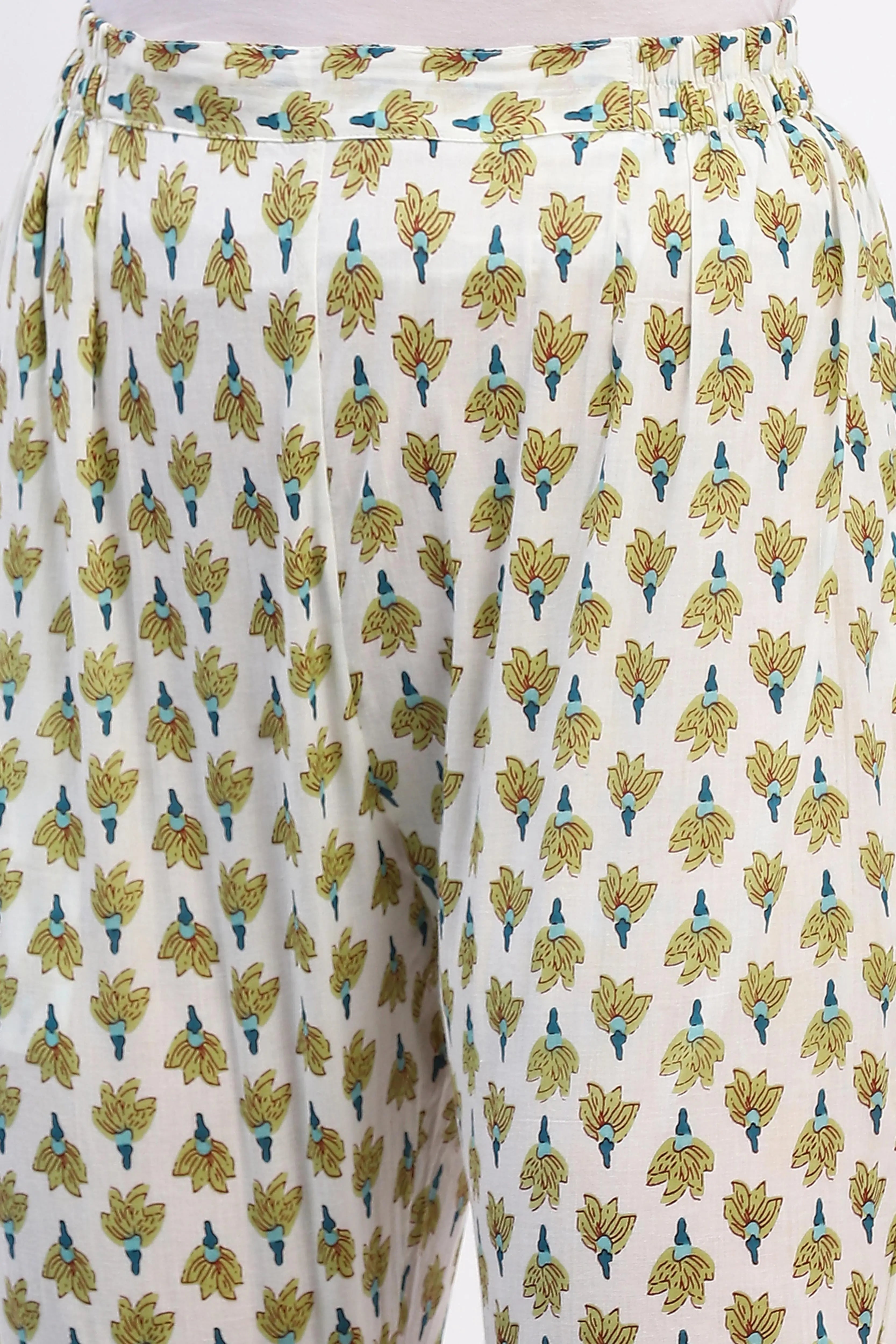 Floral Printed Cotton Kurta Set - Global Republic