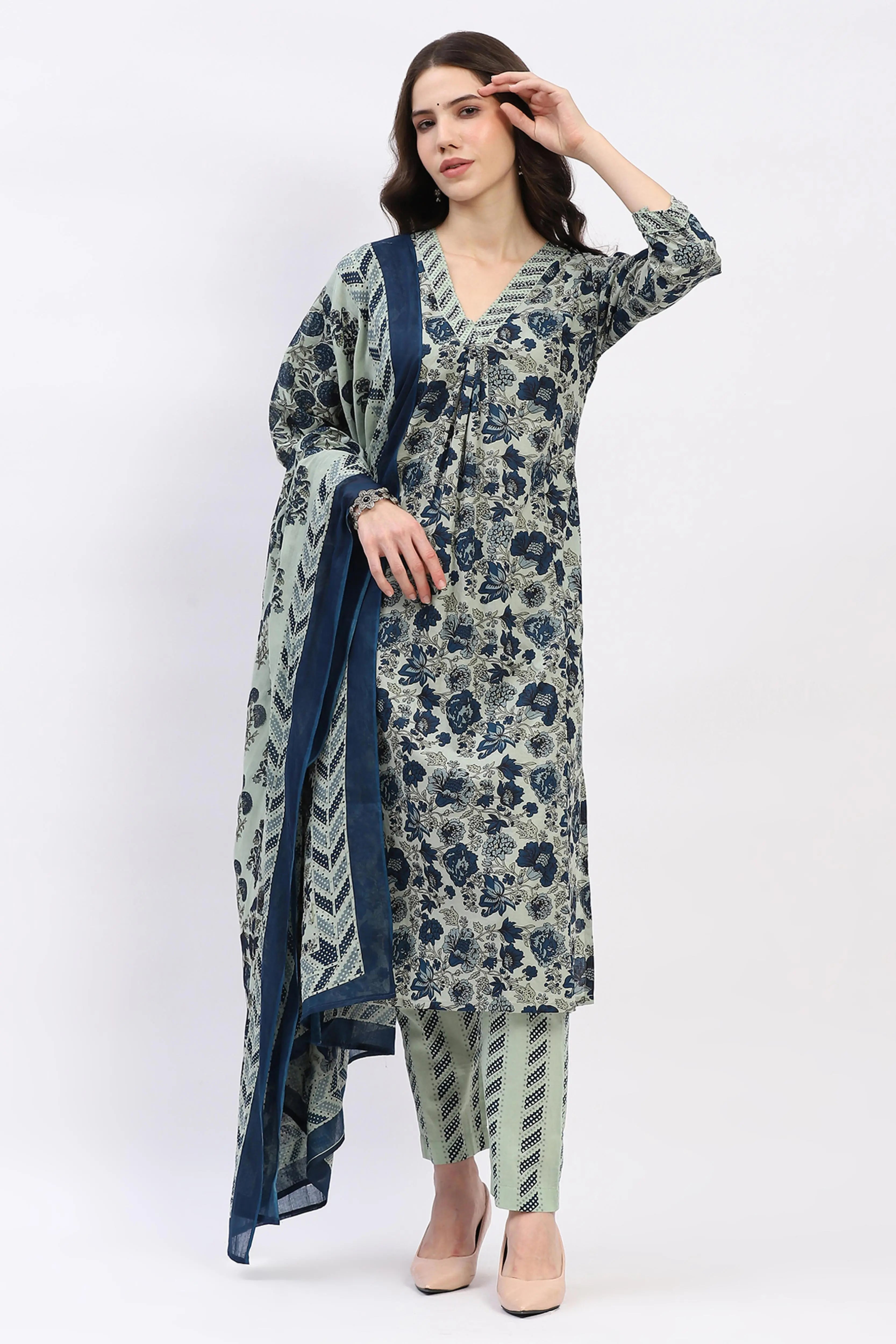 Floral Cotton Suit Set - Global Republic