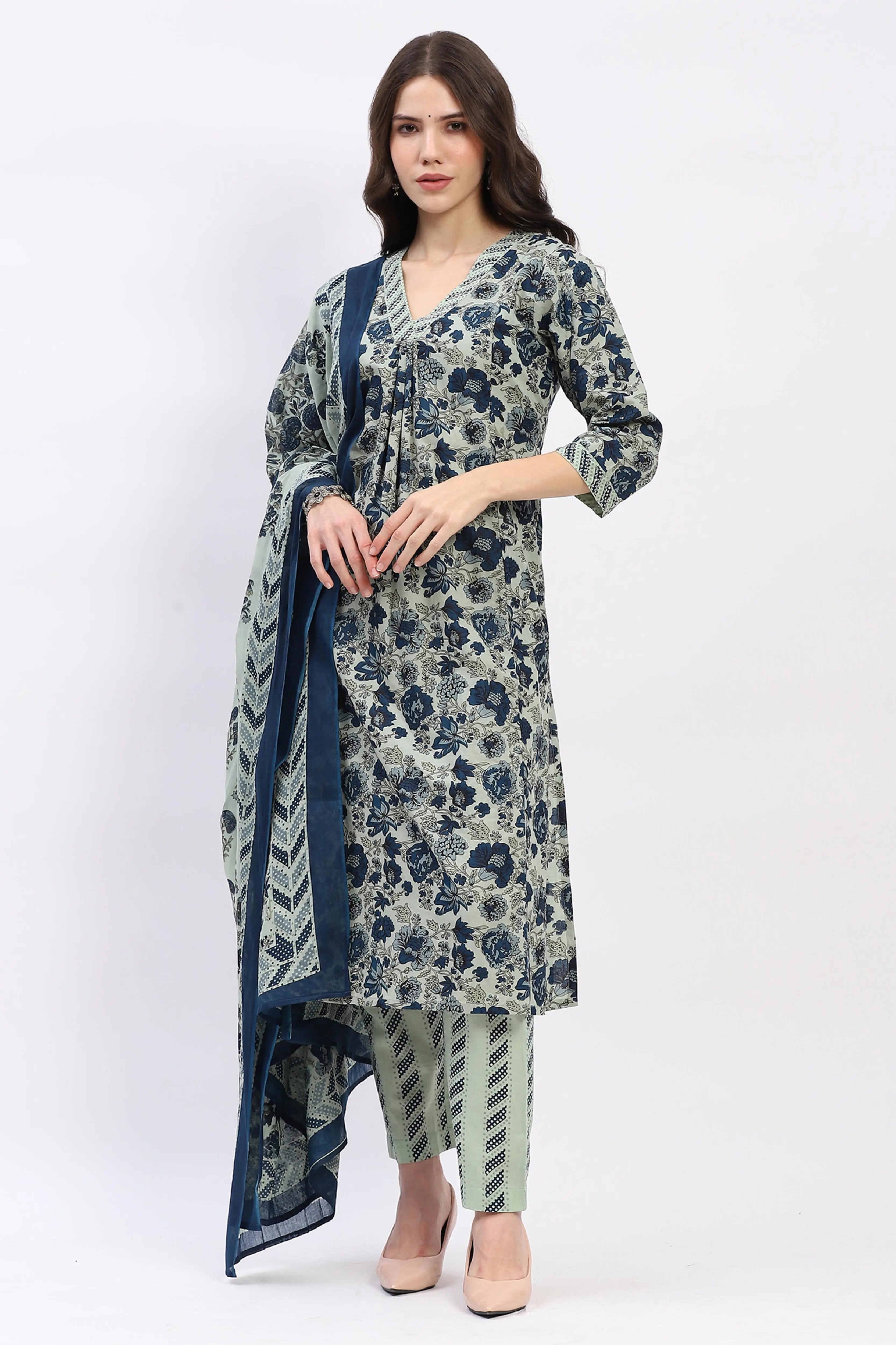 Floral Cotton Suit Set - Global Republic