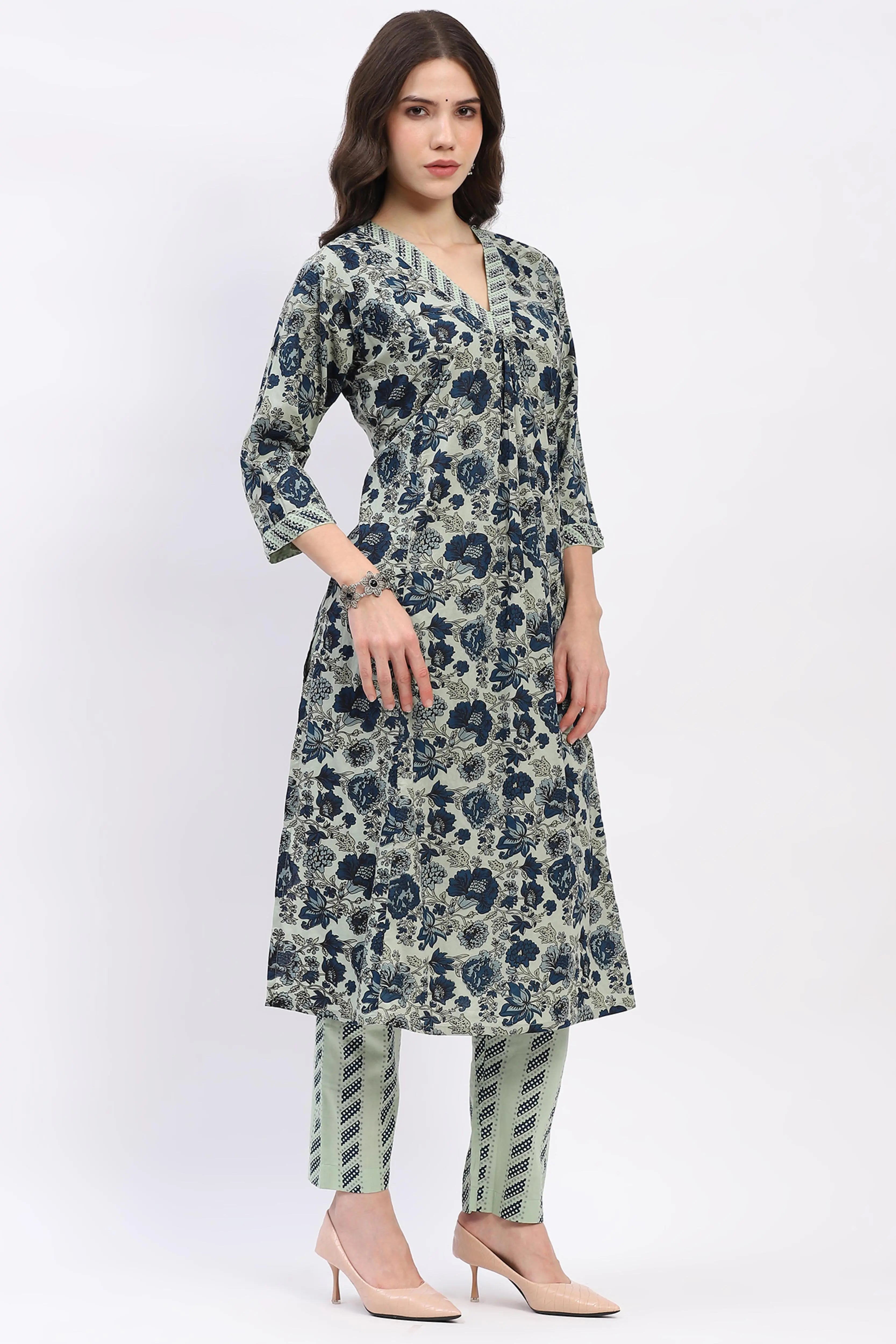 Floral Cotton Suit Set - Global Republic