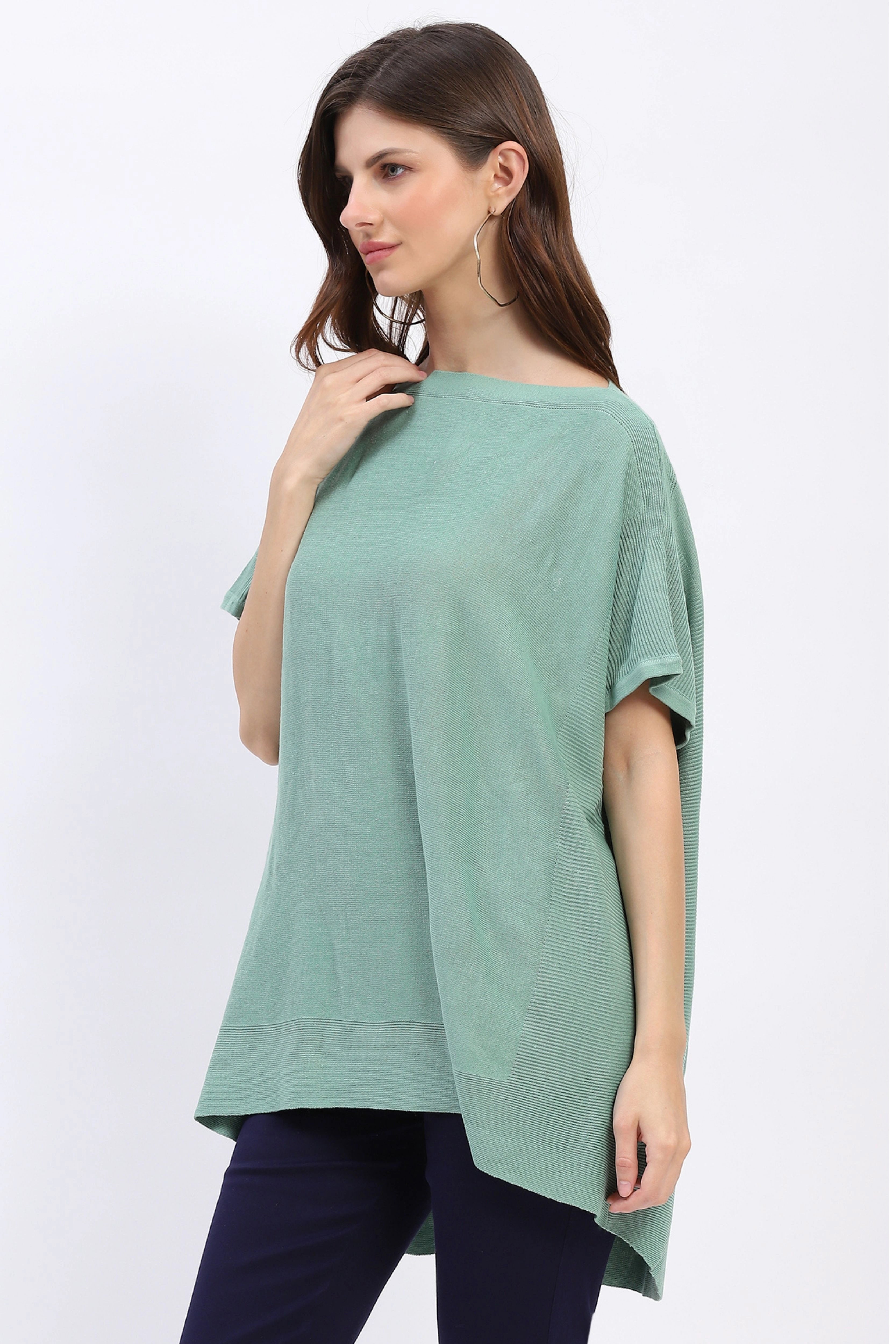 Kaftan-Style Cotton-Blend Top - Global Republic