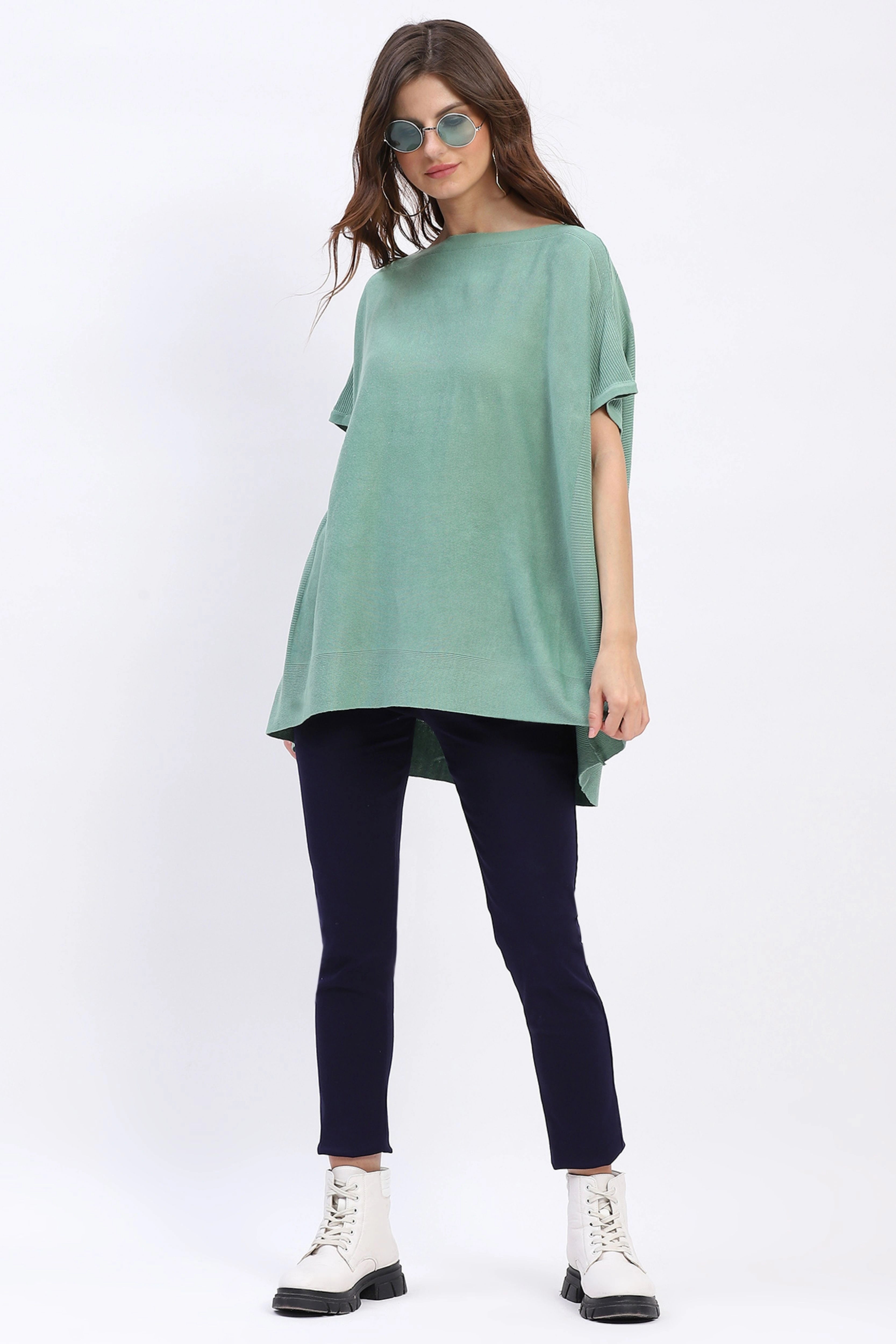 Kaftan-Style Cotton-Blend Top - Global Republic