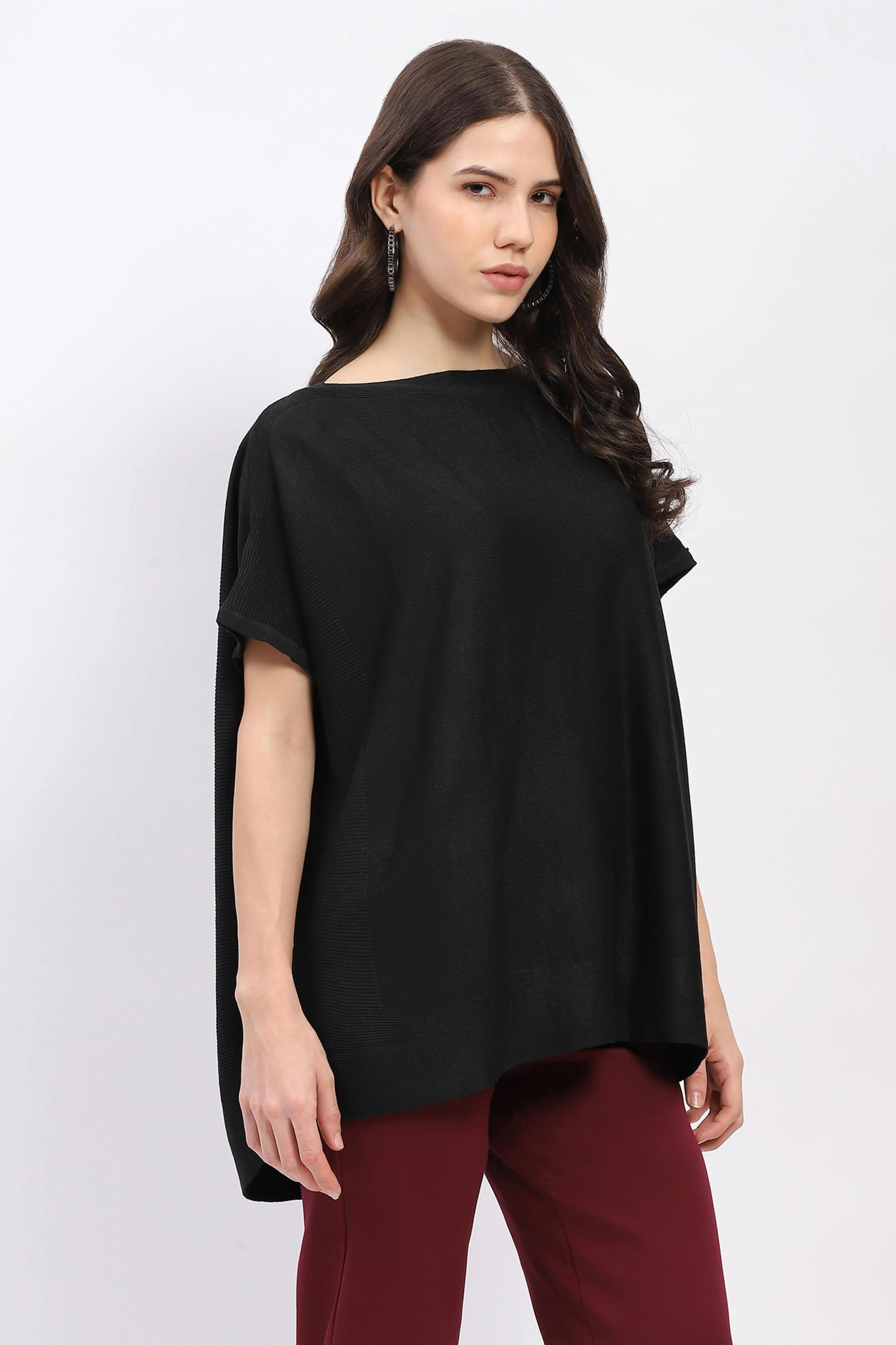 Kaftan-Style Cotton-Blend Top - Global Republic