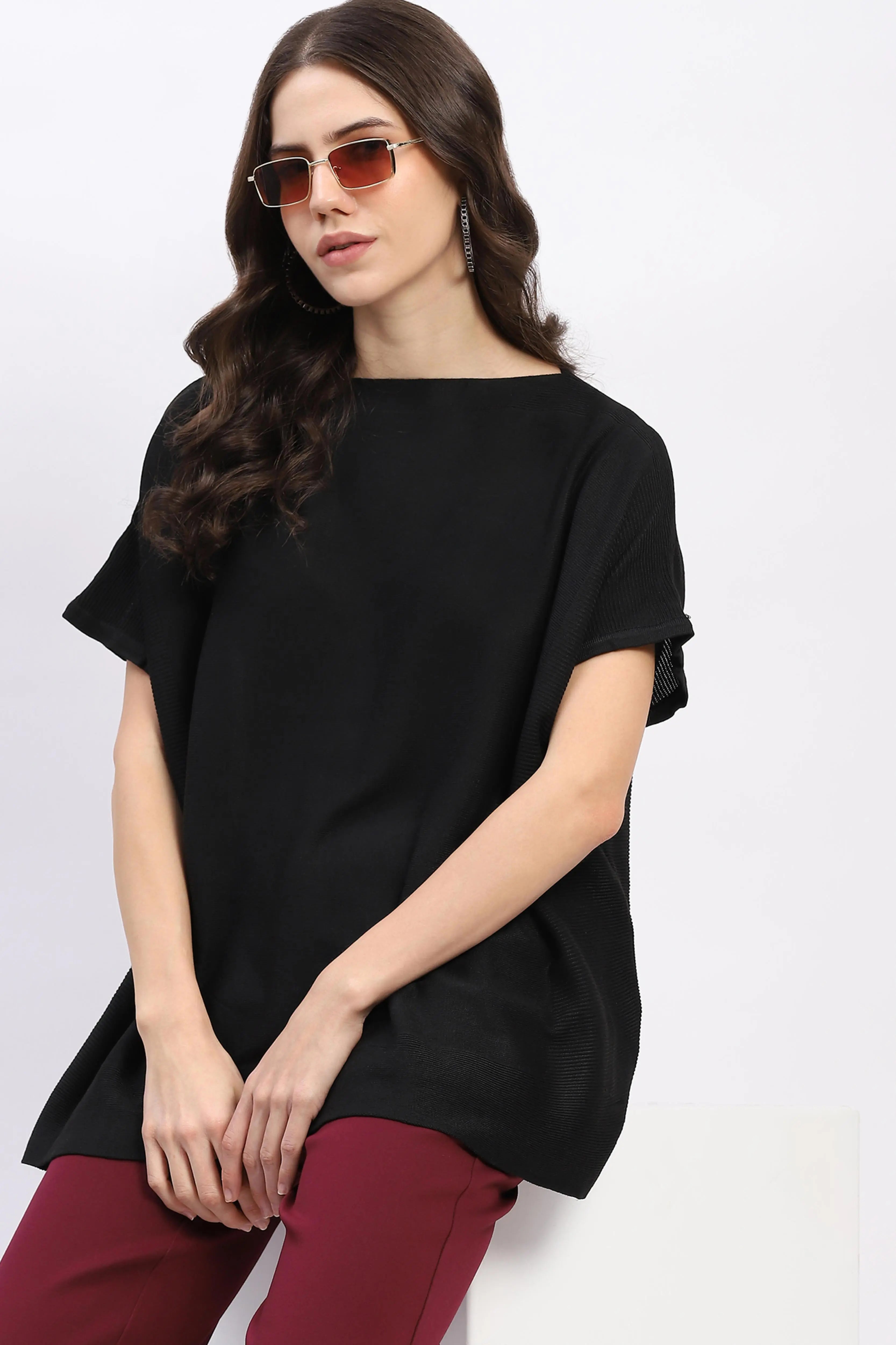Kaftan-Style Cotton-Blend Top - Global Republic