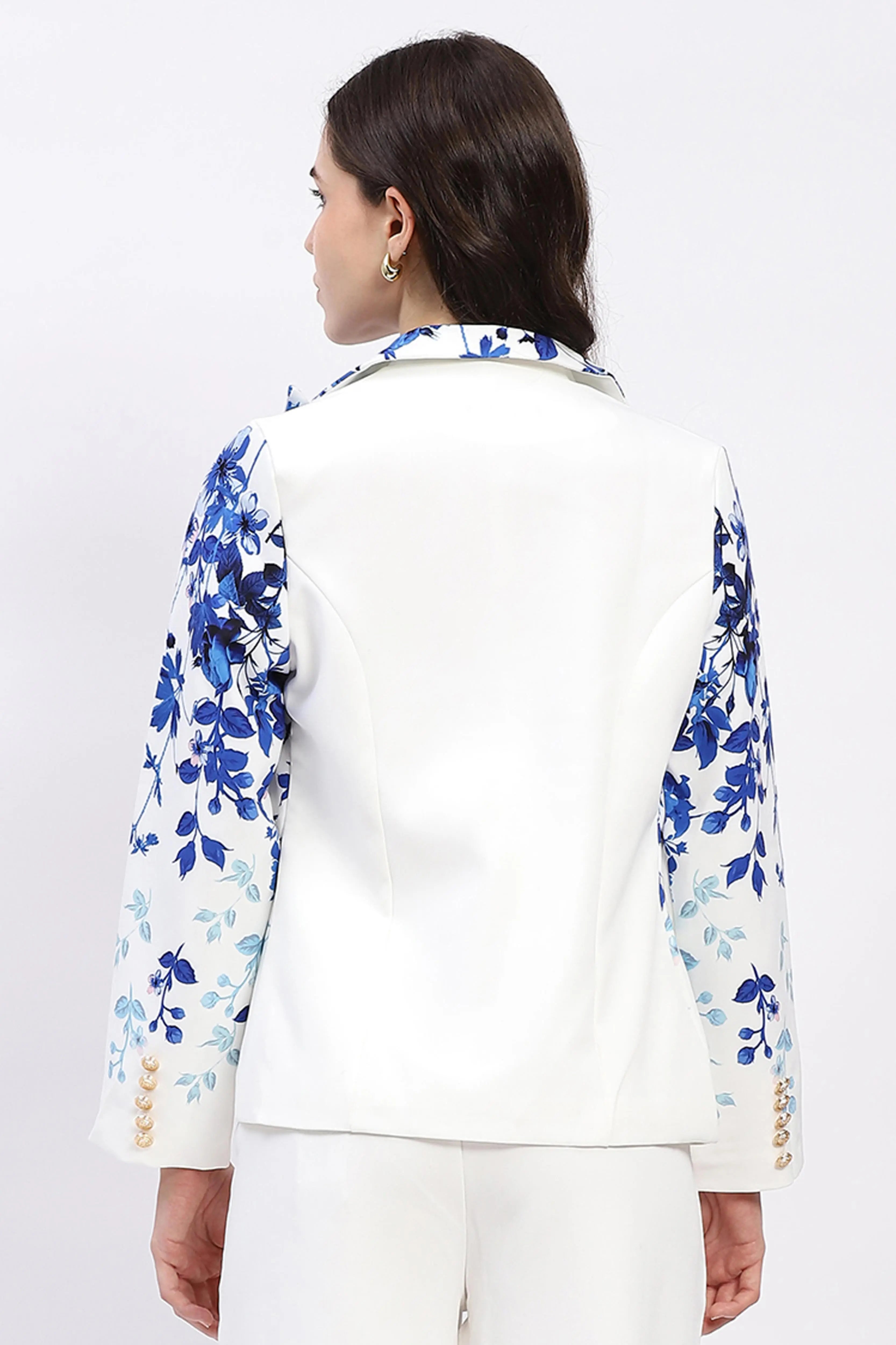 Floral Placement Print Coat - Global Republic