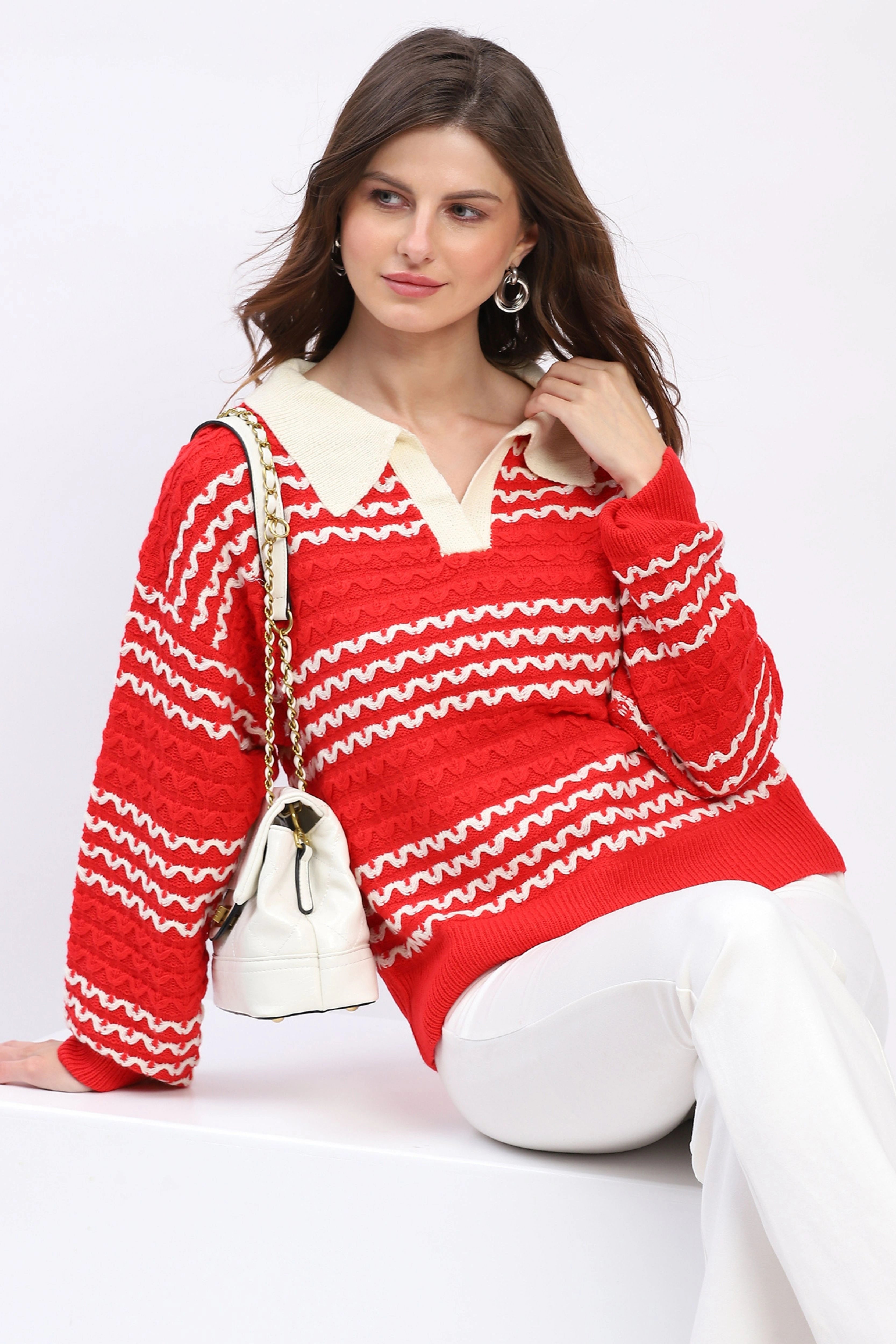 Classic Collar Knit Pullover