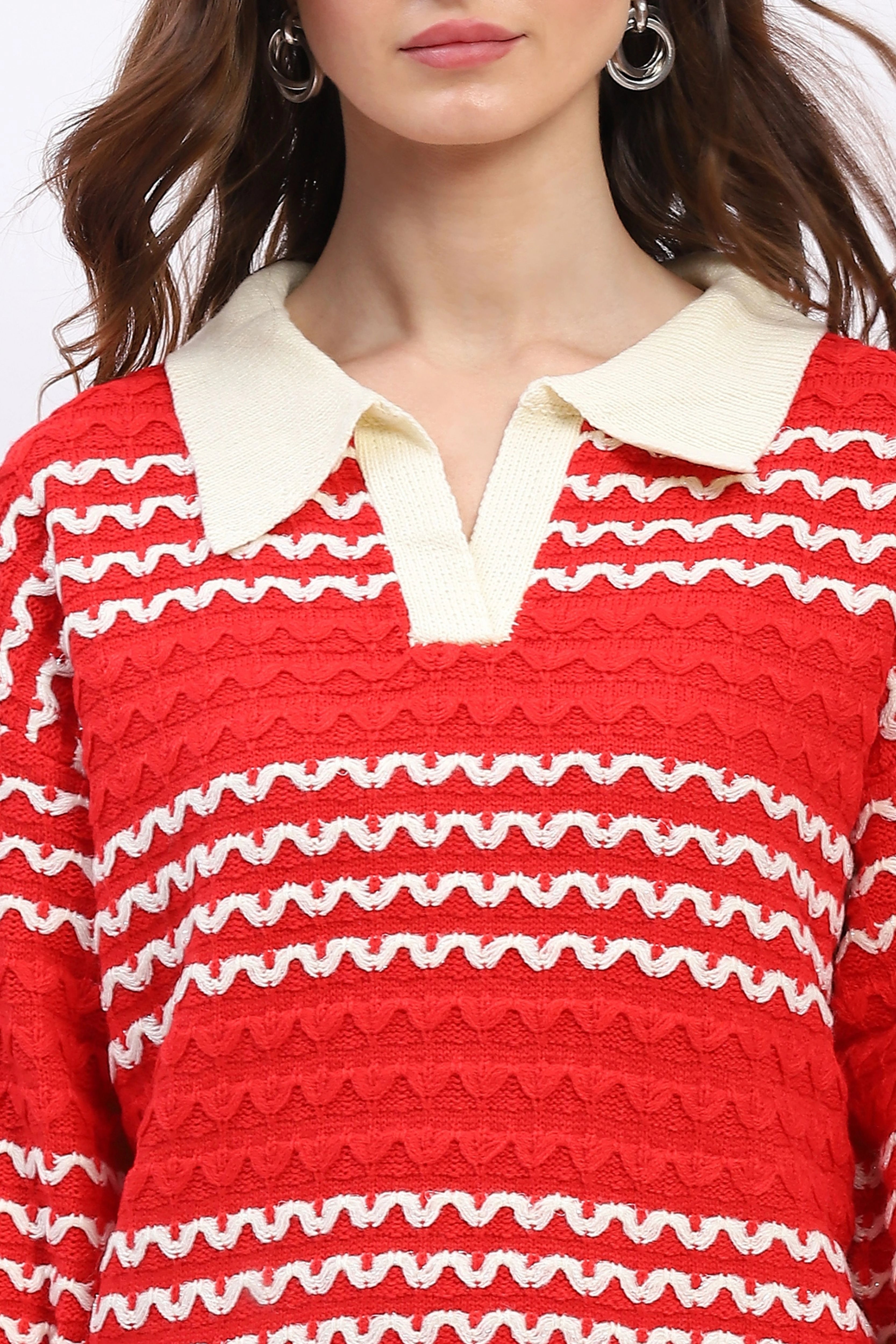 Classic Collar Knit Pullover - Global Republic